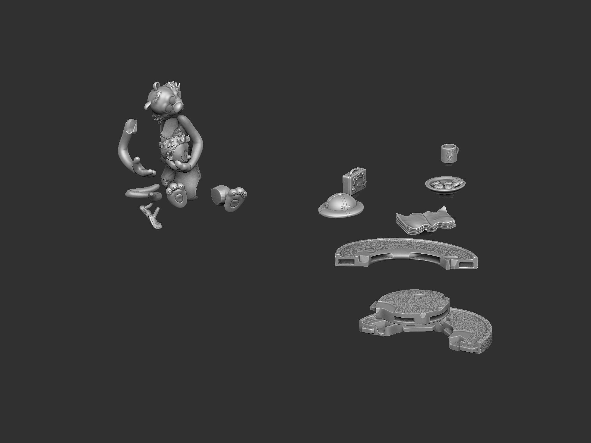 Calvin and Hobbes for 3d print stl Hug model 3D print model_30