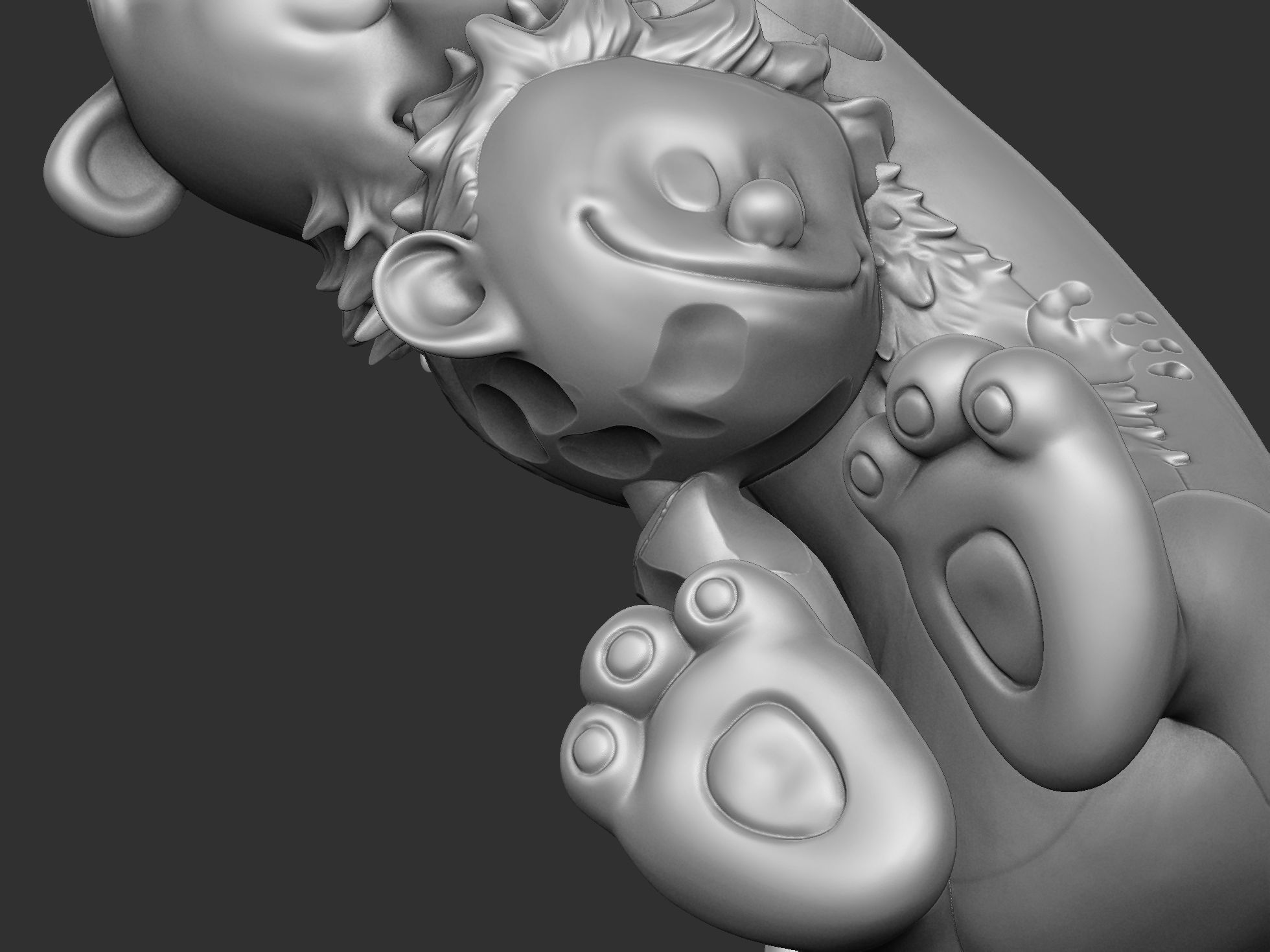 Calvin and Hobbes for 3d print stl Hug model 3D print model_8