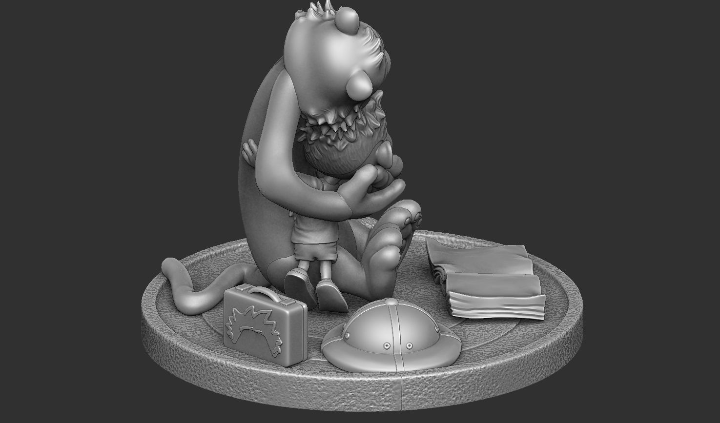 Calvin and Hobbes for 3d print stl Hug model 3D print model_55