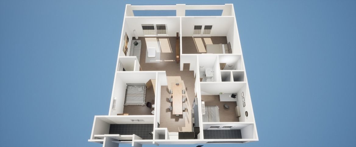 Modern Korea Style aparment interior  3D model_2