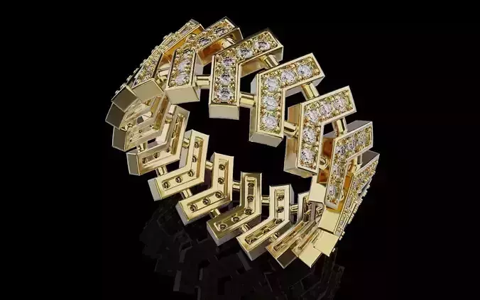 Diamond Rings 013 3D print model