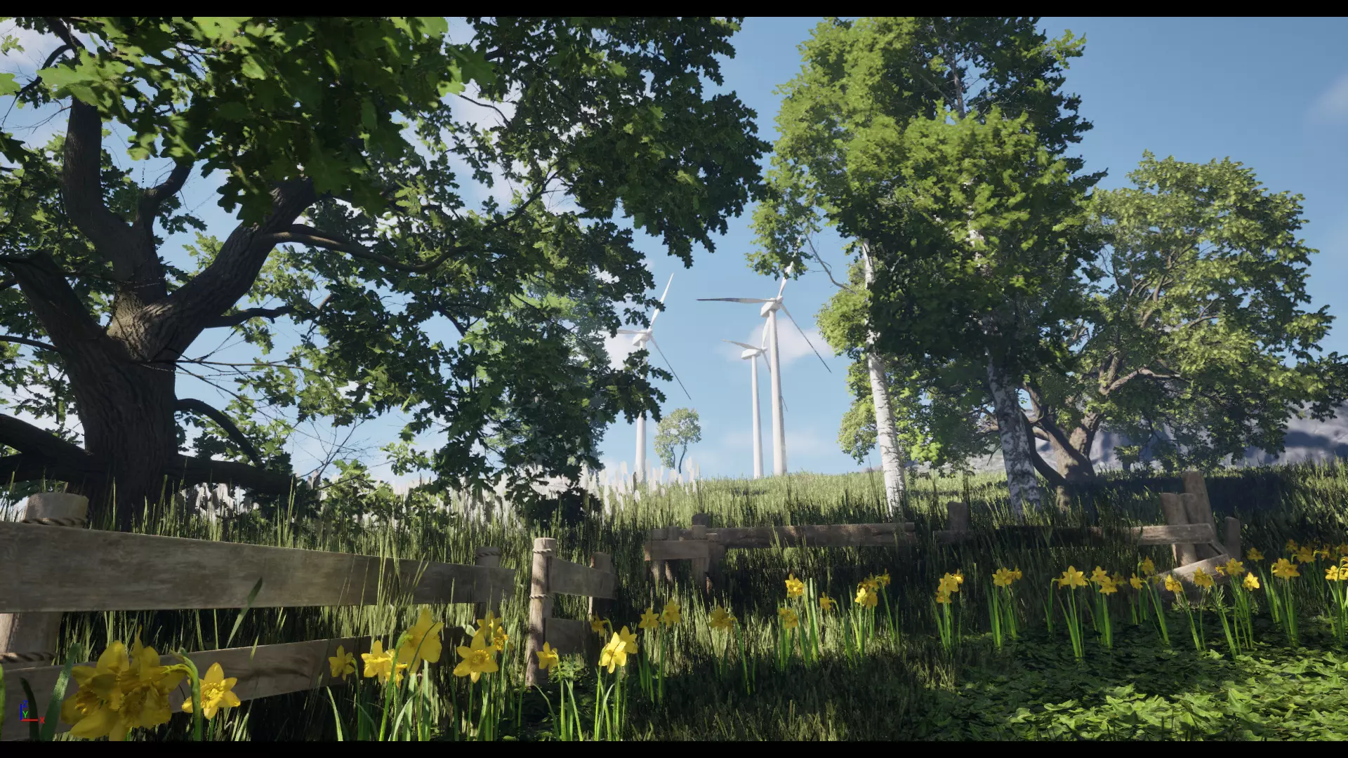 Forest Oak Birch Beech Maple Nanite Unreal Engine 5 Low-poly 3D model_29