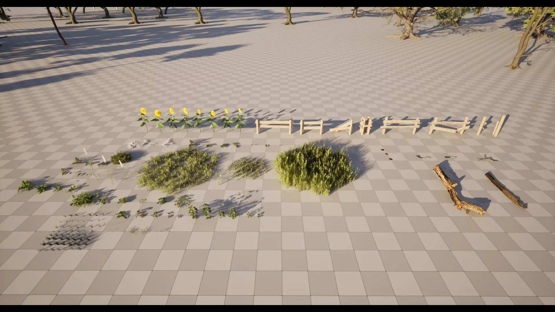 Forest Oak Birch Beech Maple Nanite Unreal Engine 5 Low-poly 3D model_17