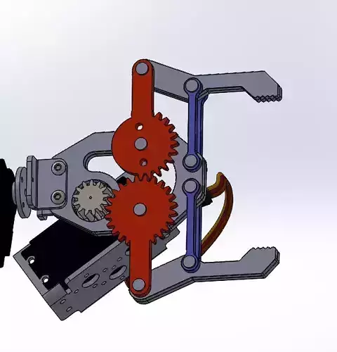 6 eksenli robot kol 3D model