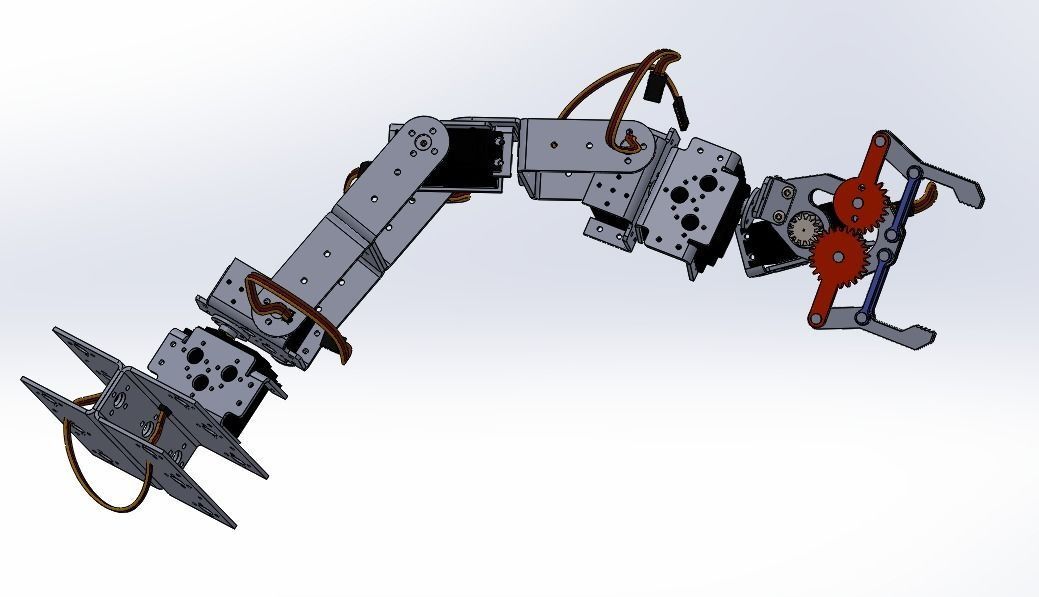 6 eksenli robot kol 3D model_1