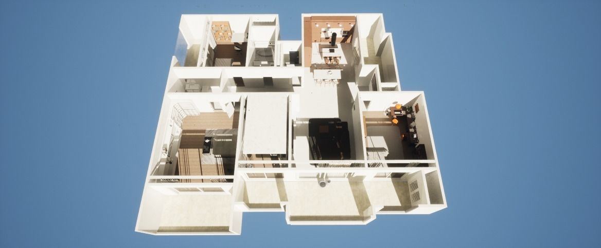 Modern Korea Style aparment interior 3D model_4