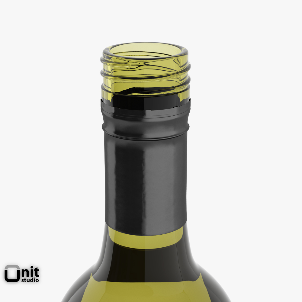 Chardonnay White Wine Bottle 3D model_5