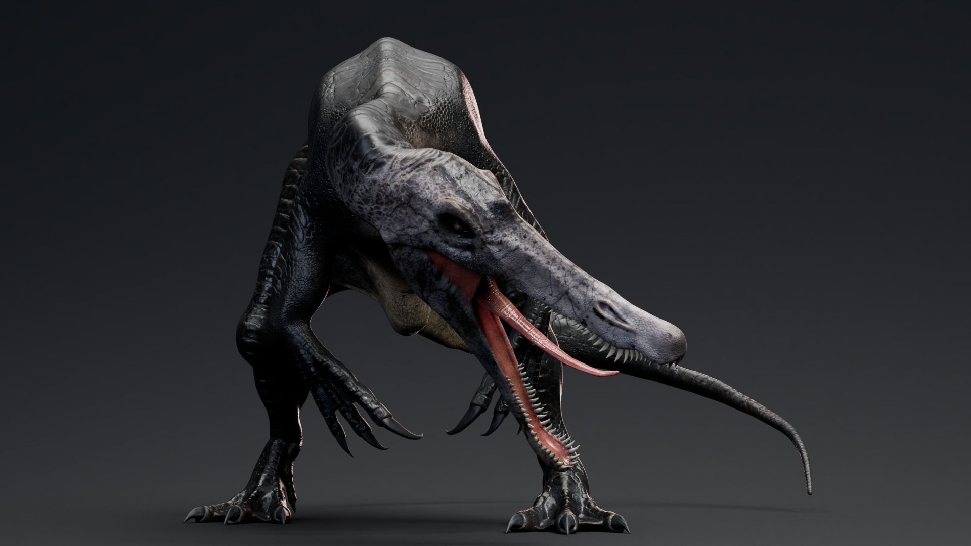 Dinosaur Baryonyx Walkeri Unreal Engine and Unity Project Low-poly 3D model_3