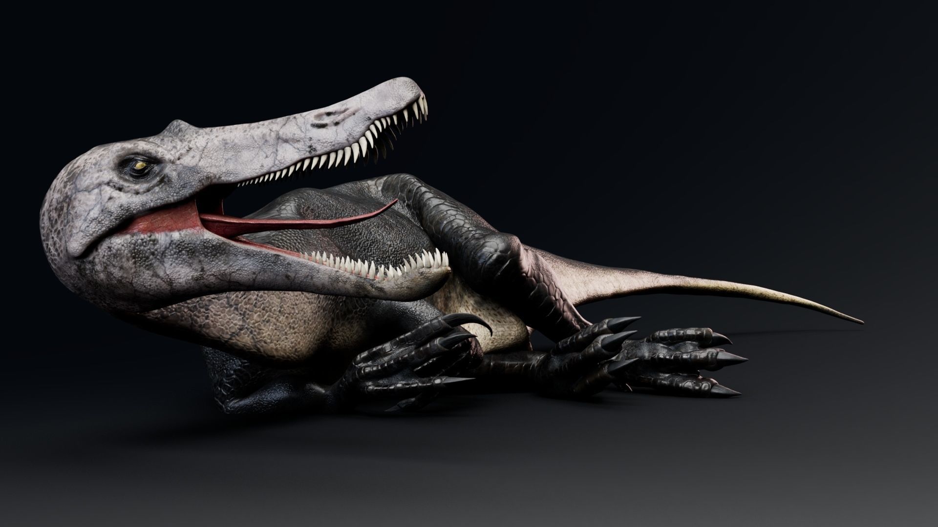 Dinosaur Baryonyx Walkeri Unreal Engine and Unity Project Low-poly 3D model_6