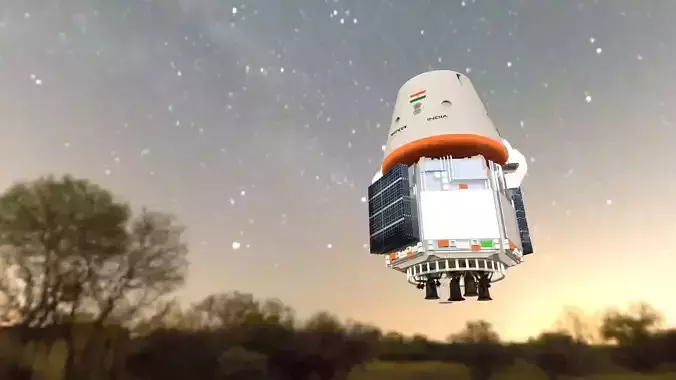 Gaganyaan ISRO India Crew Module and Service Module 3D model