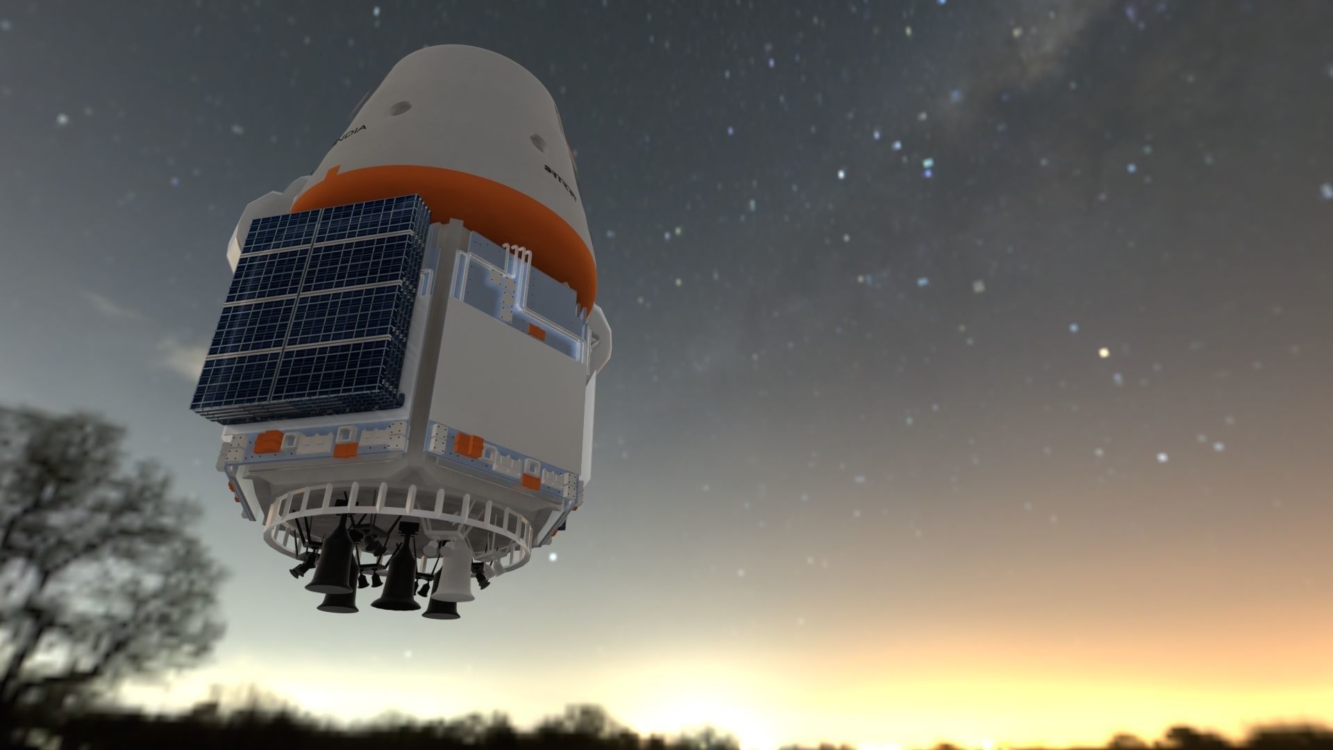 Gaganyaan ISRO India Crew Module and Service Module 3D model_24