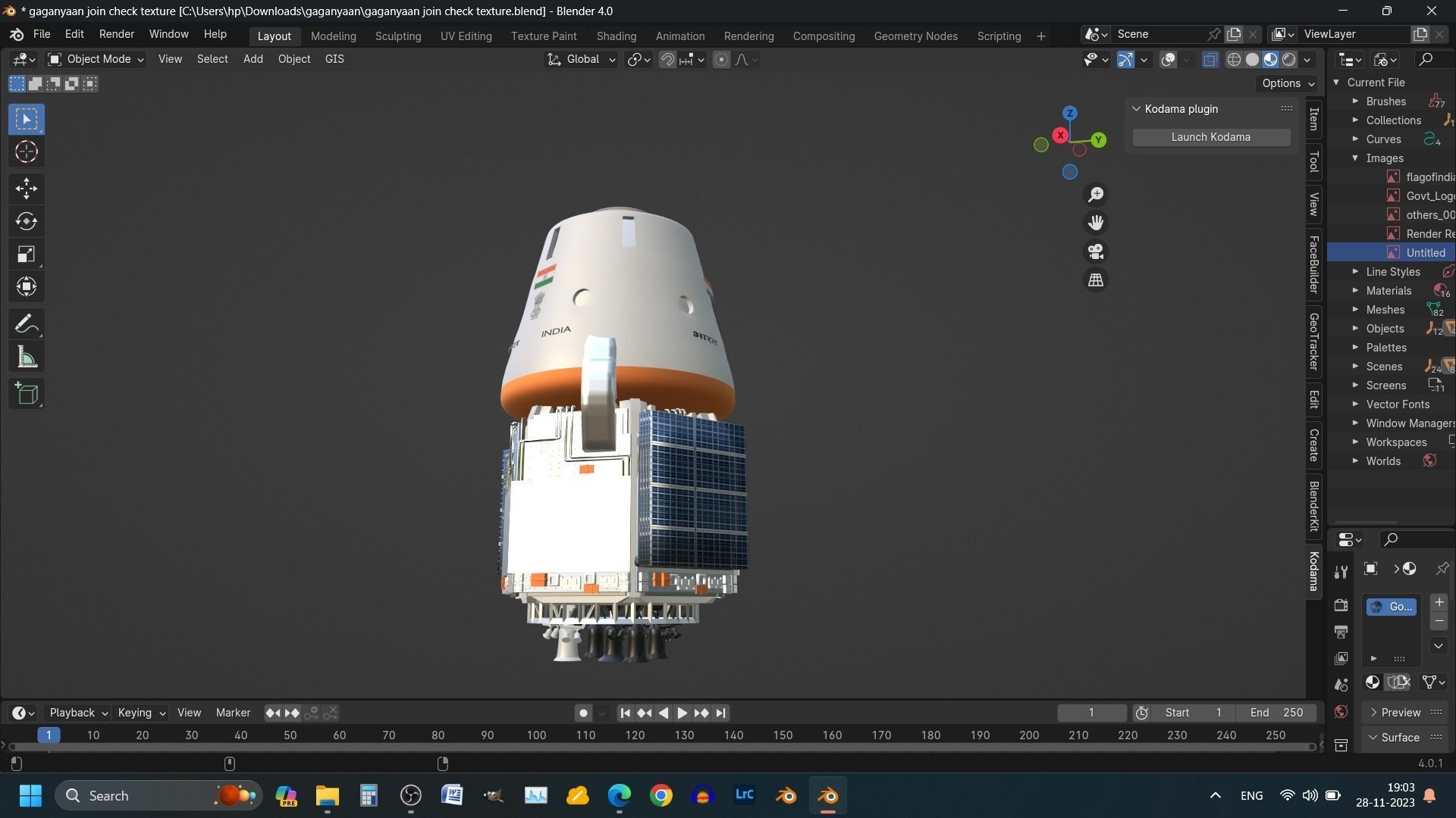 Gaganyaan ISRO India Crew Module and Service Module 3D model_6