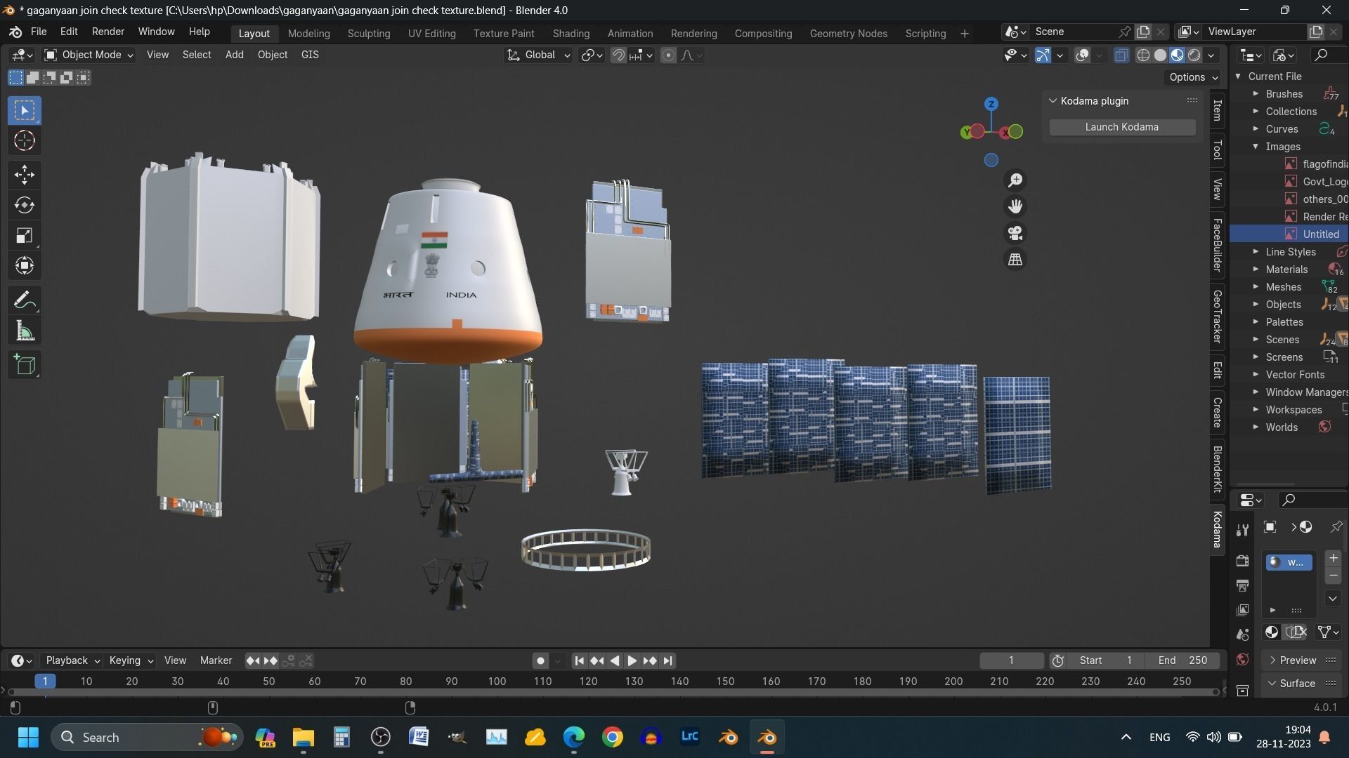 Gaganyaan ISRO India Crew Module and Service Module 3D model_9