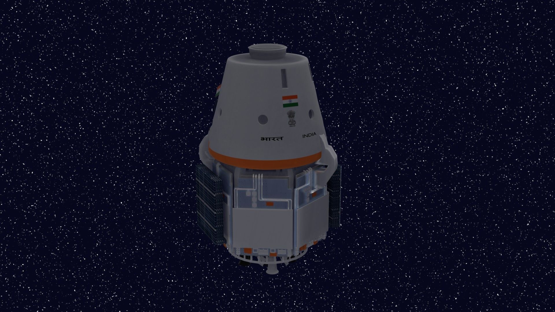Gaganyaan ISRO India Crew Module and Service Module 3D model_22