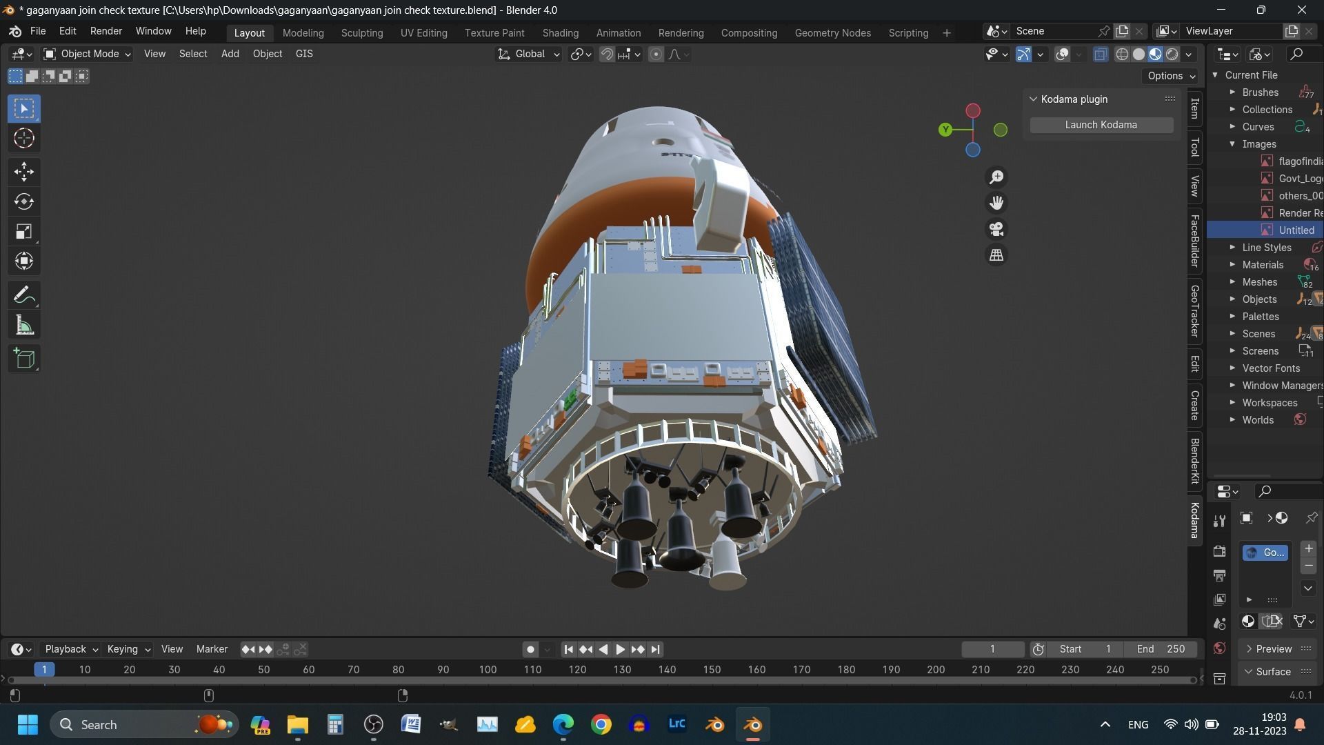 Gaganyaan ISRO India Crew Module and Service Module 3D model_4