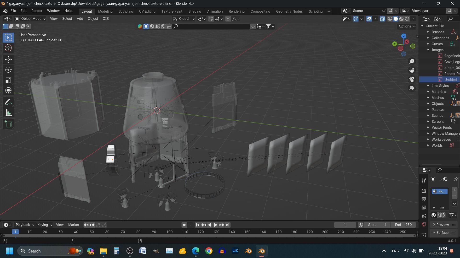 Gaganyaan ISRO India Crew Module and Service Module 3D model_12