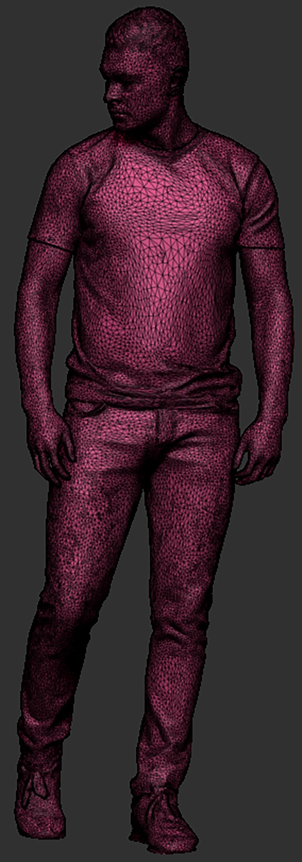 Young man walking 409 Low-poly 3D model_6