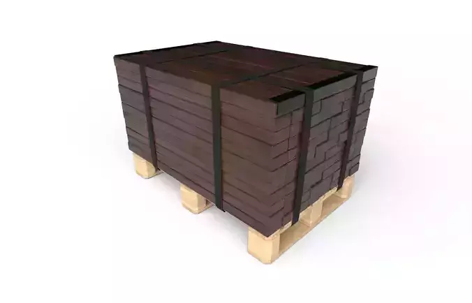 Cargo Pallet M01 Low-poly 3D model