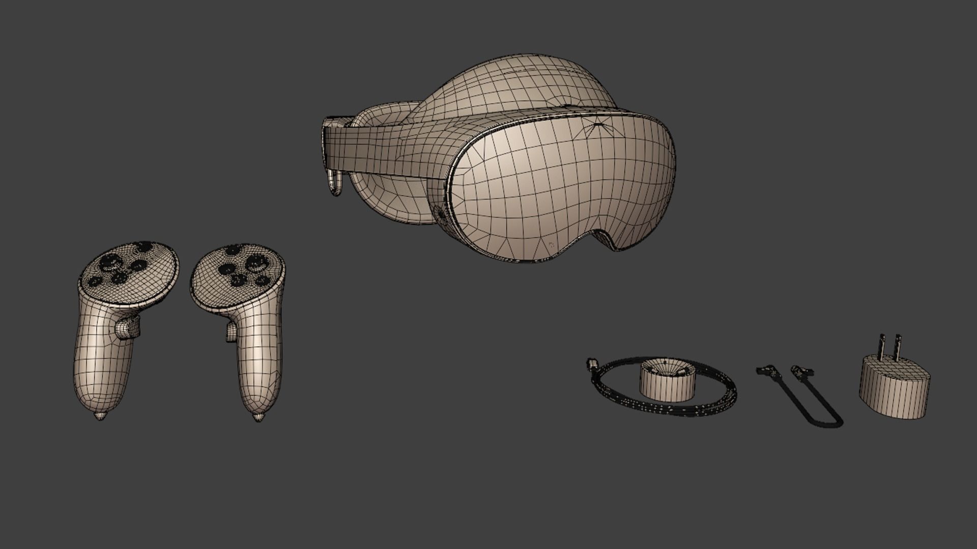 Meta Quest Pro with Meta Quest Touch Pro 3D model_20