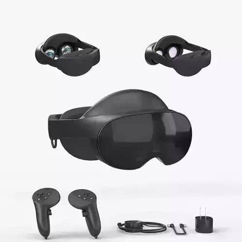 Meta Quest Pro with Meta Quest Touch Pro 3D model