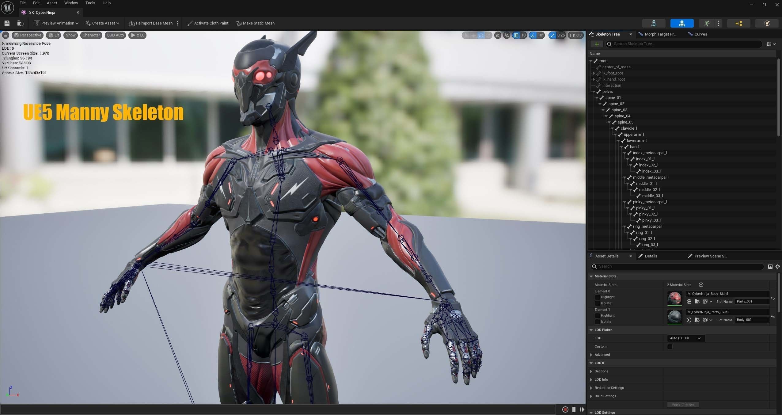 Cyber Ninja Low-poly 3D model_28