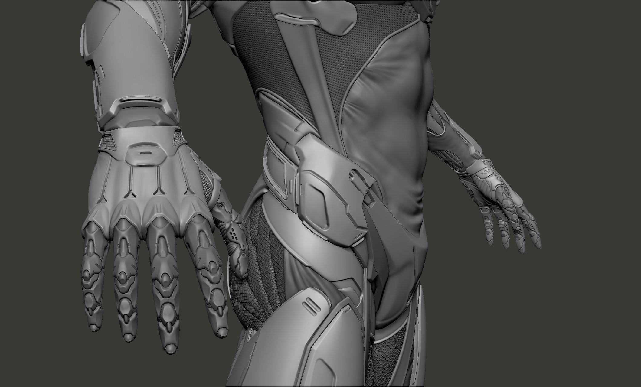 Cyber Ninja Low-poly 3D model_41