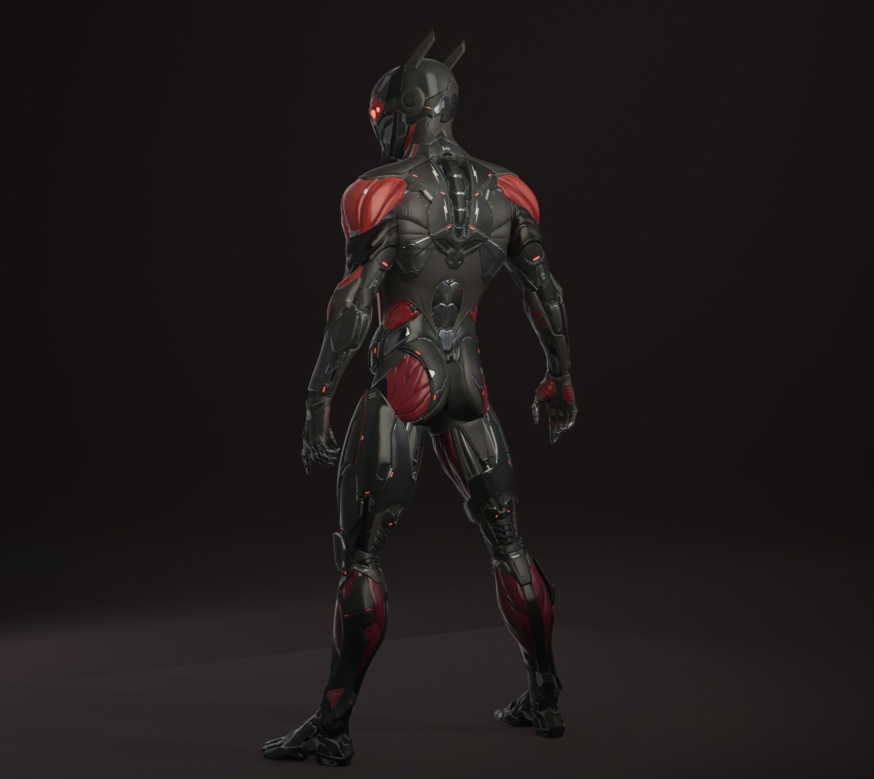 Cyber Ninja Low-poly 3D model_17