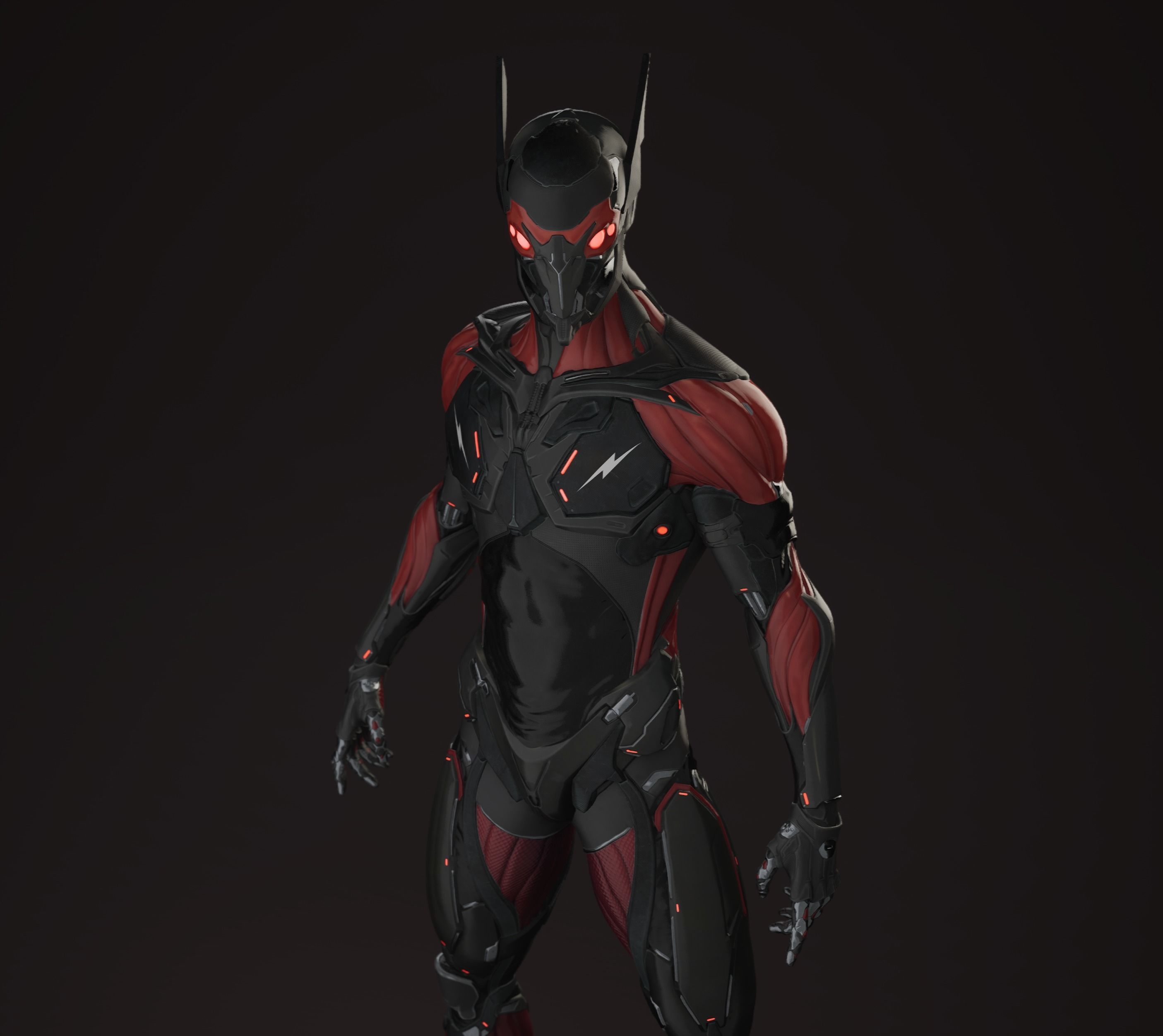 Cyber Ninja Low-poly 3D model_20