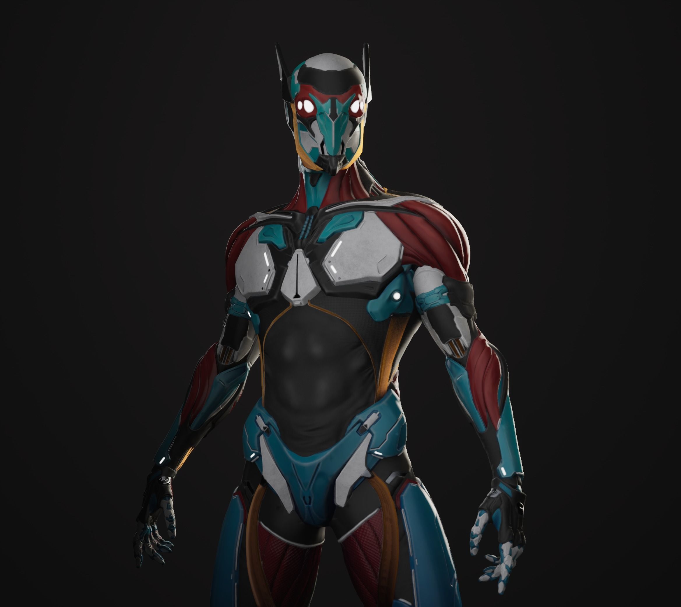 Cyber Ninja Low-poly 3D model_24