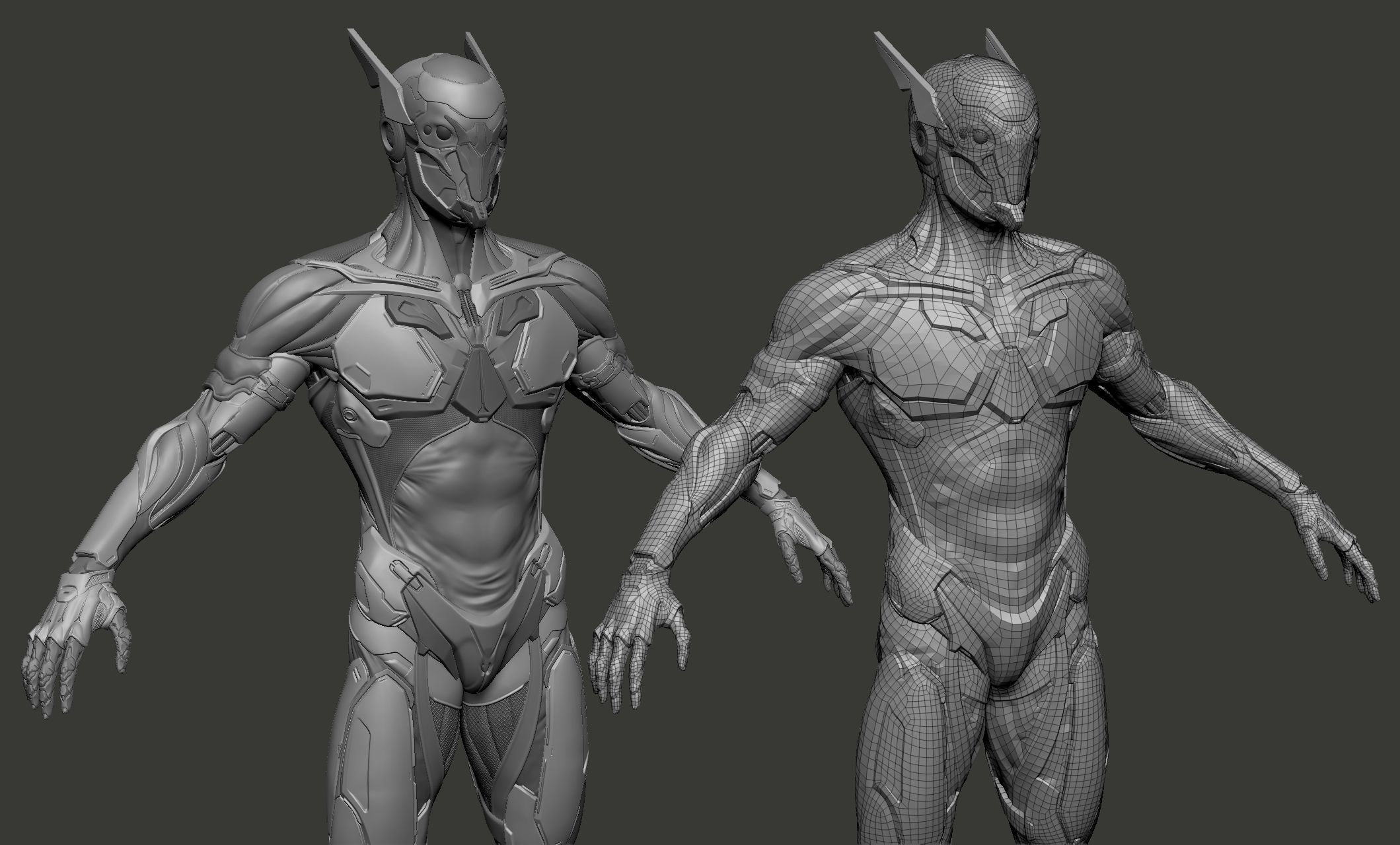 Cyber Ninja Low-poly 3D model_31