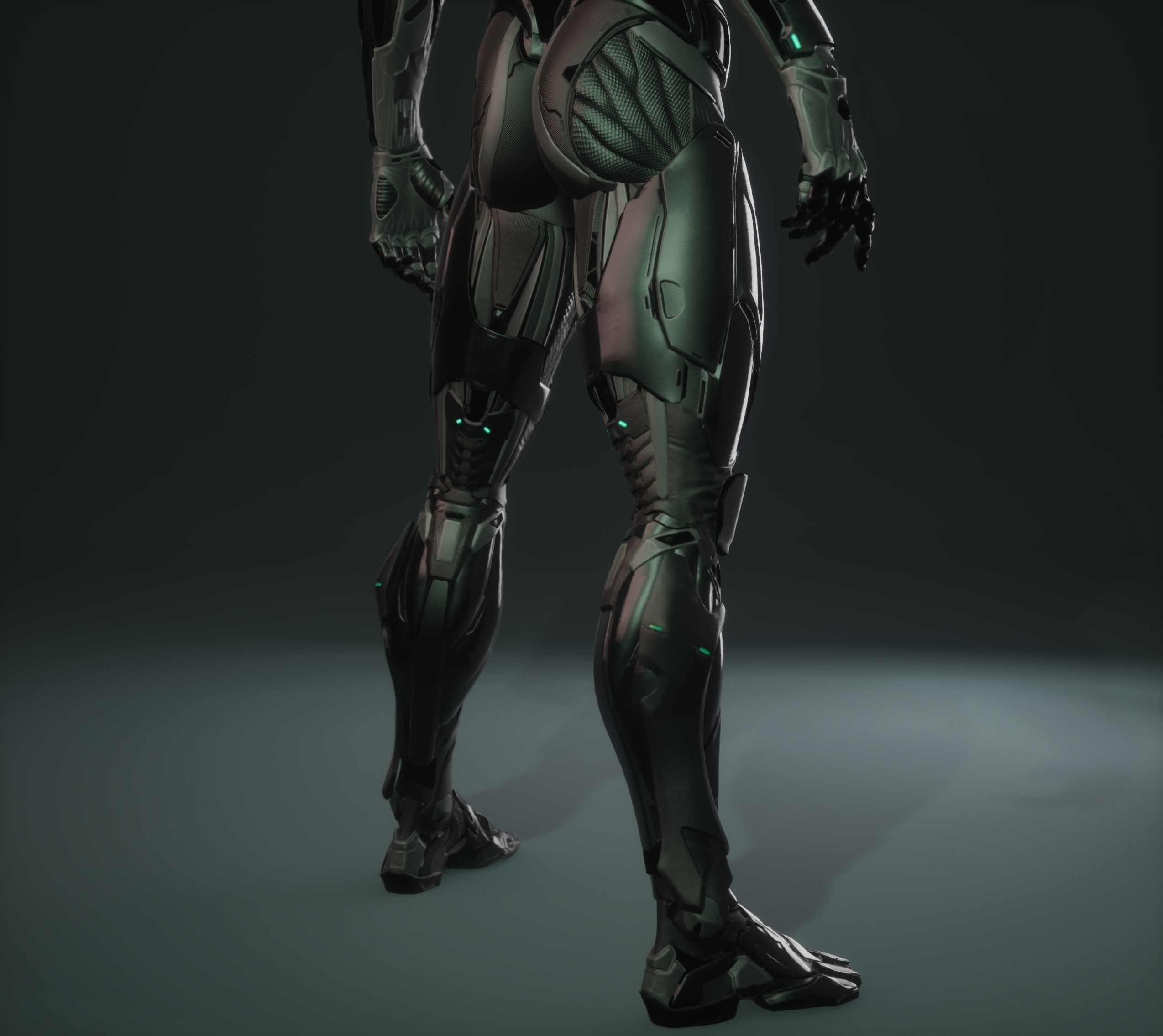 Cyber Ninja Low-poly 3D model_9