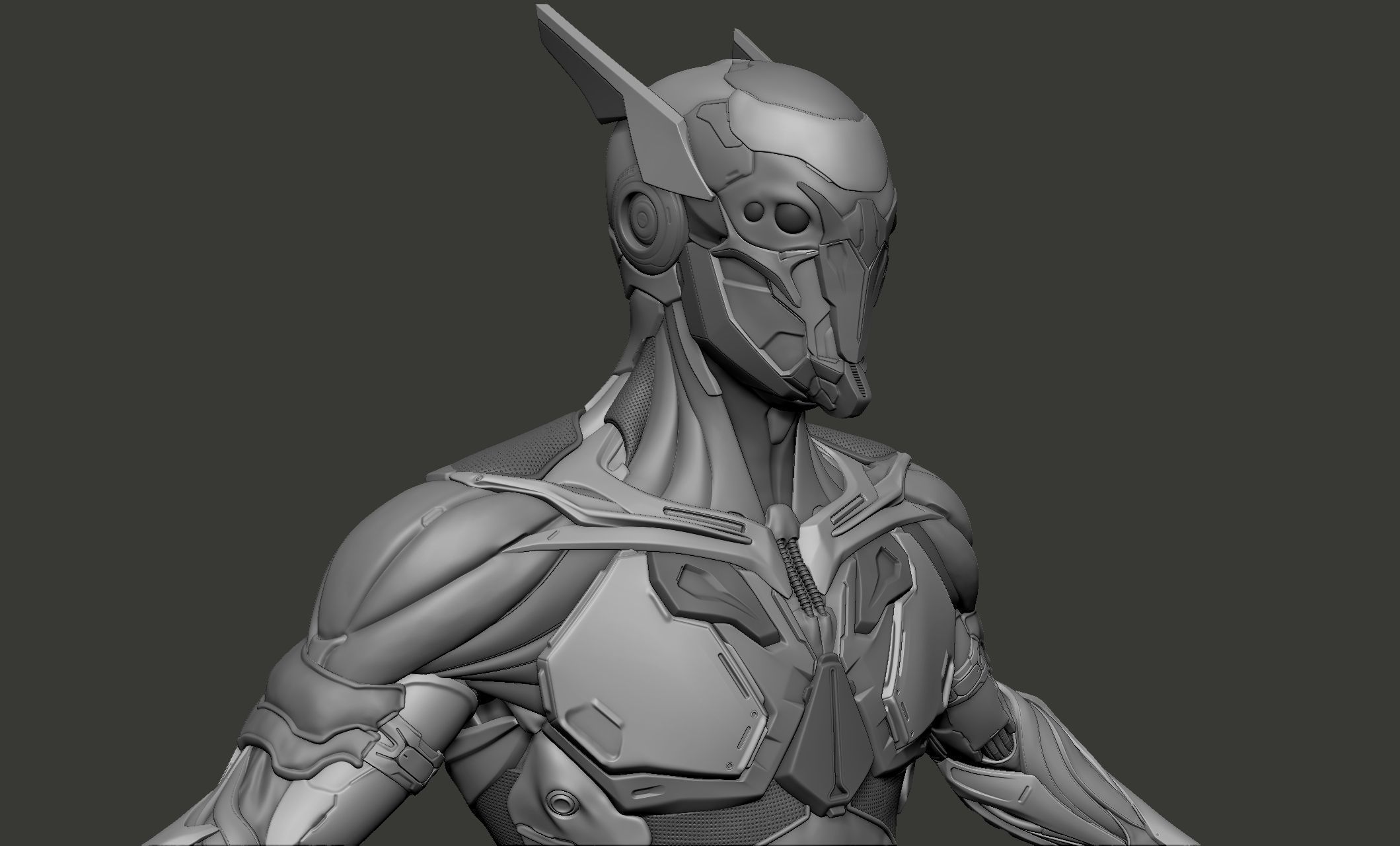 Cyber Ninja Low-poly 3D model_37