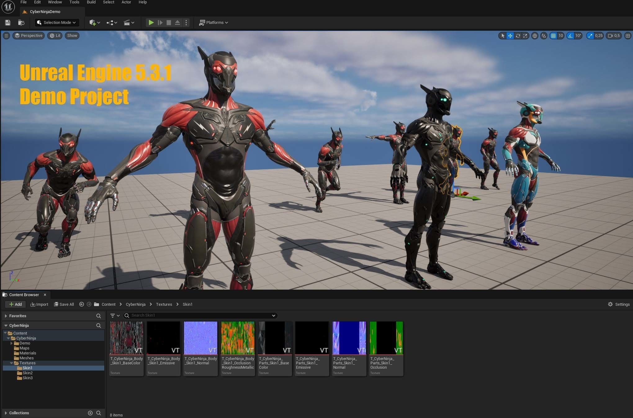 Cyber Ninja Low-poly 3D model_27