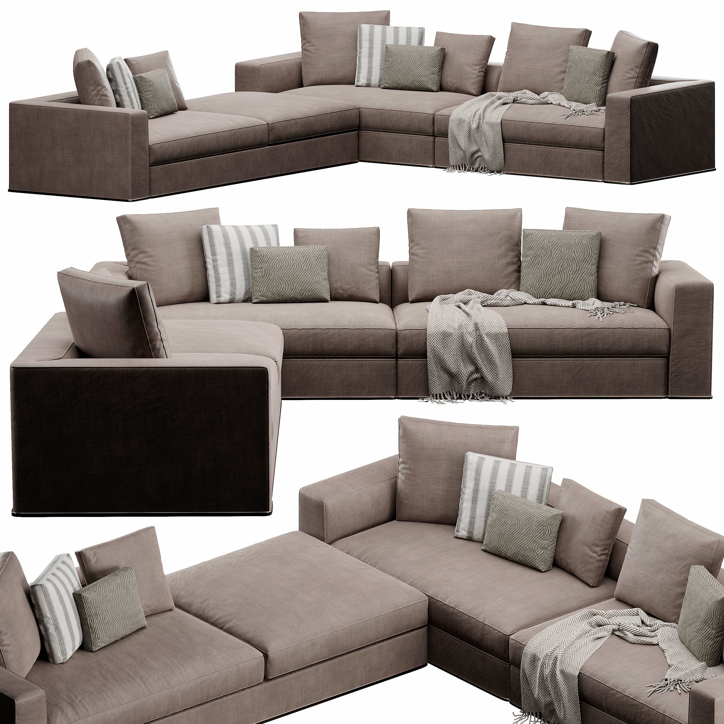 Powell Sofa 3D model_2