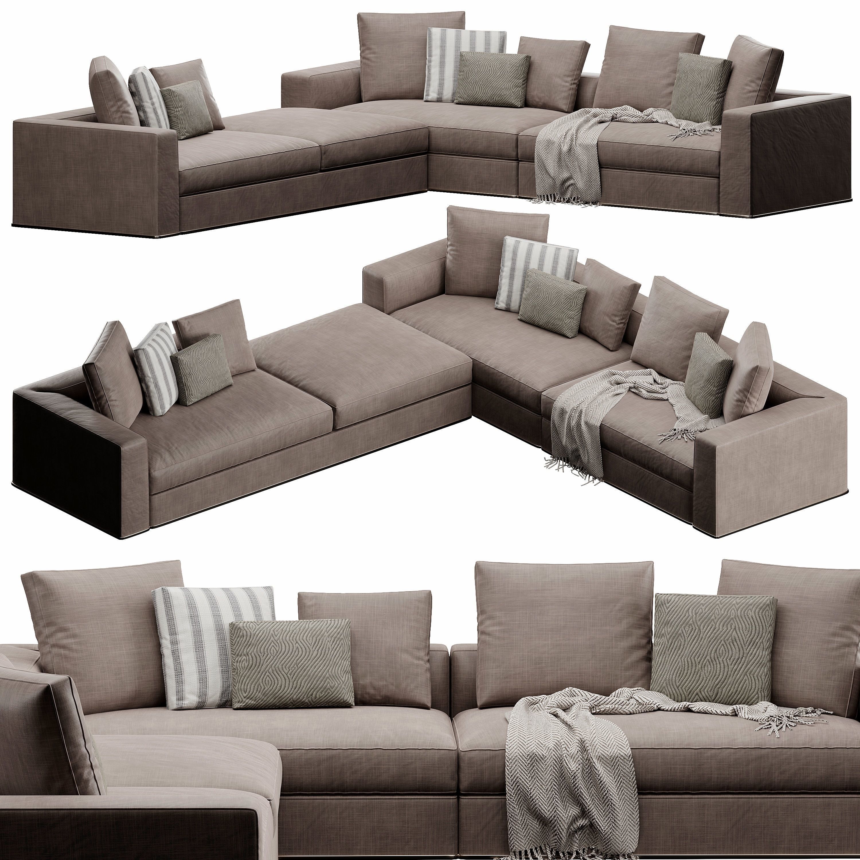 Powell Sofa 3D model_4