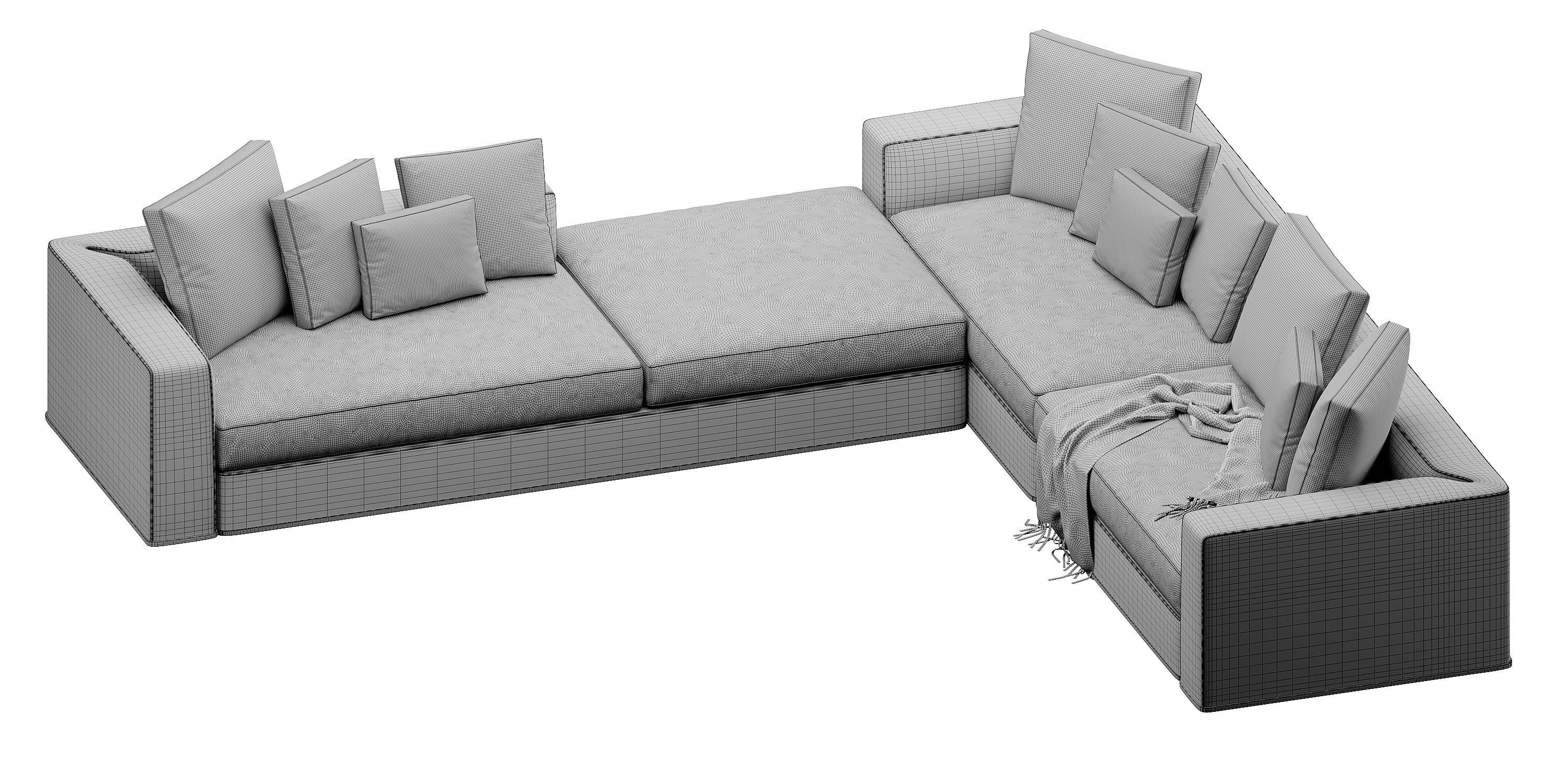 Powell Sofa 3D model_7