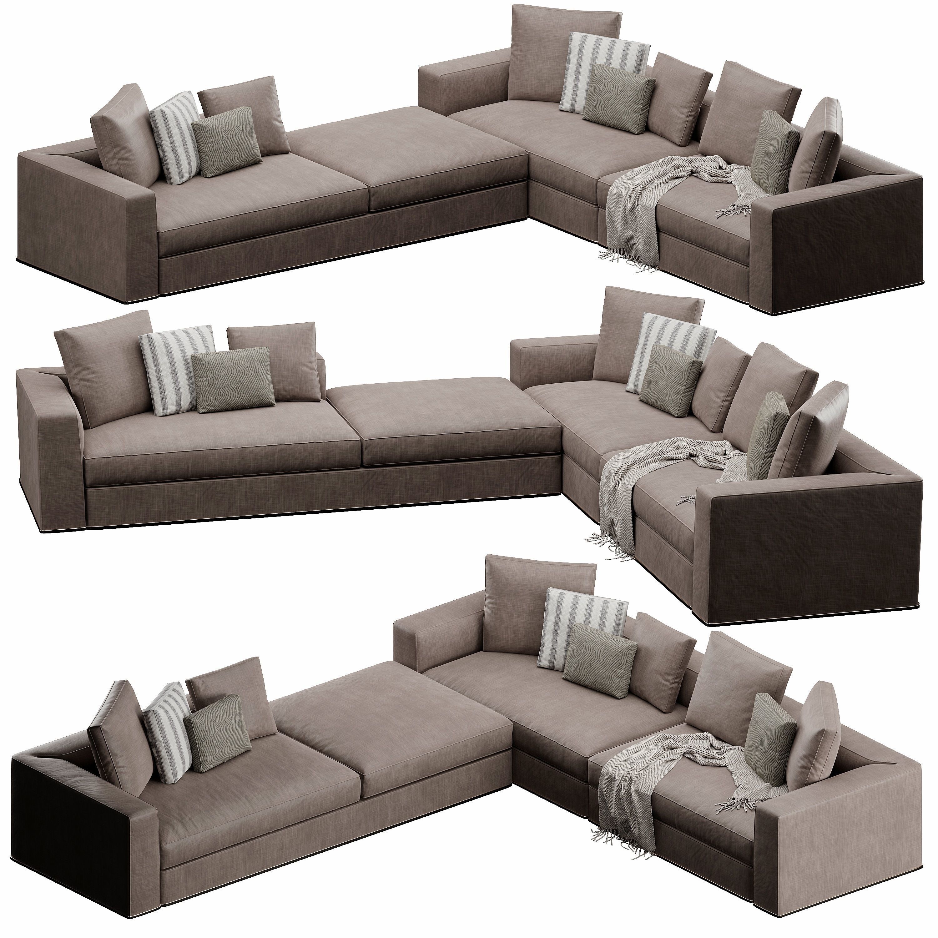 Powell Sofa 3D model_3
