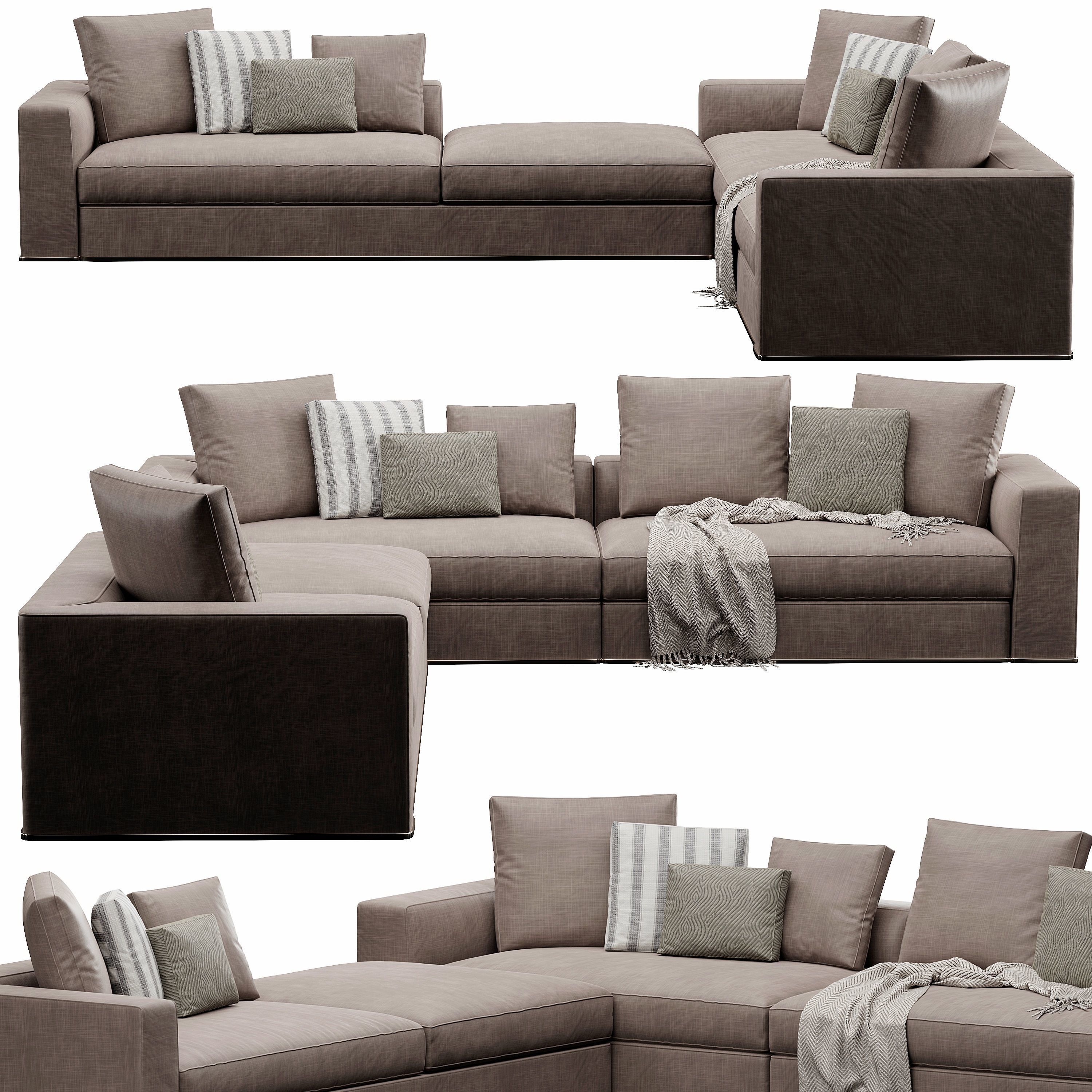 Powell Sofa 3D model_1