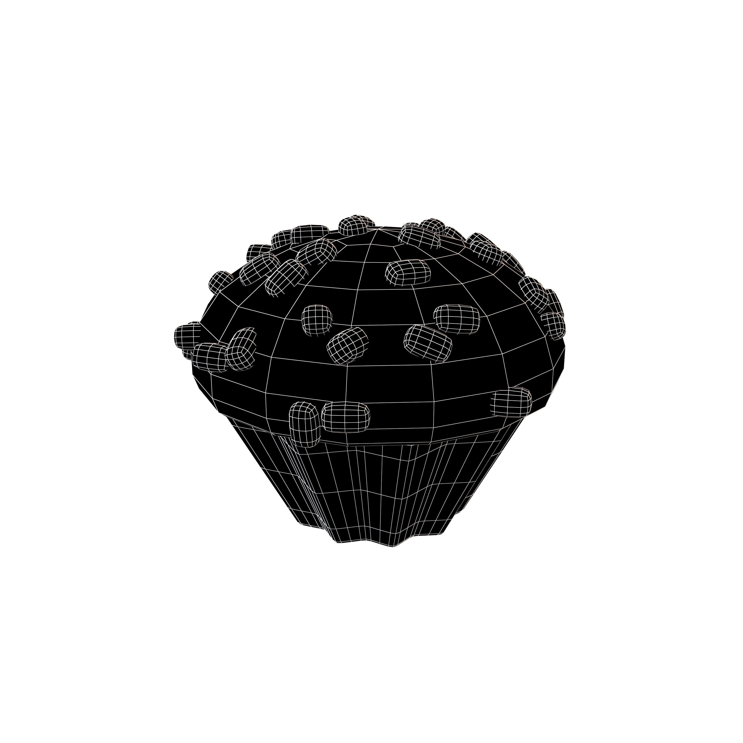 Cup Cake v1 005 Low-poly 3D model_6