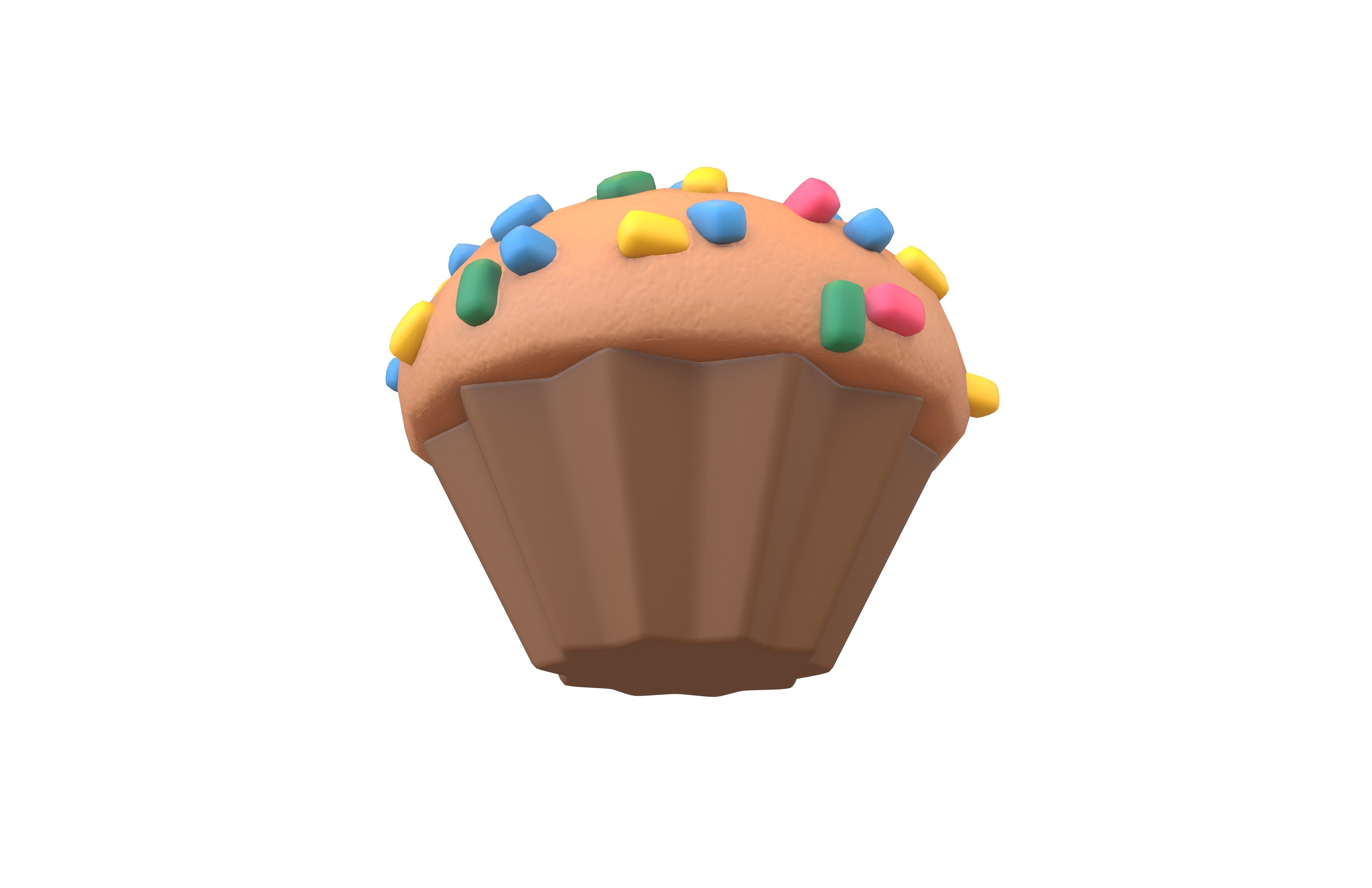 Cup Cake v1 005 Low-poly 3D model_3