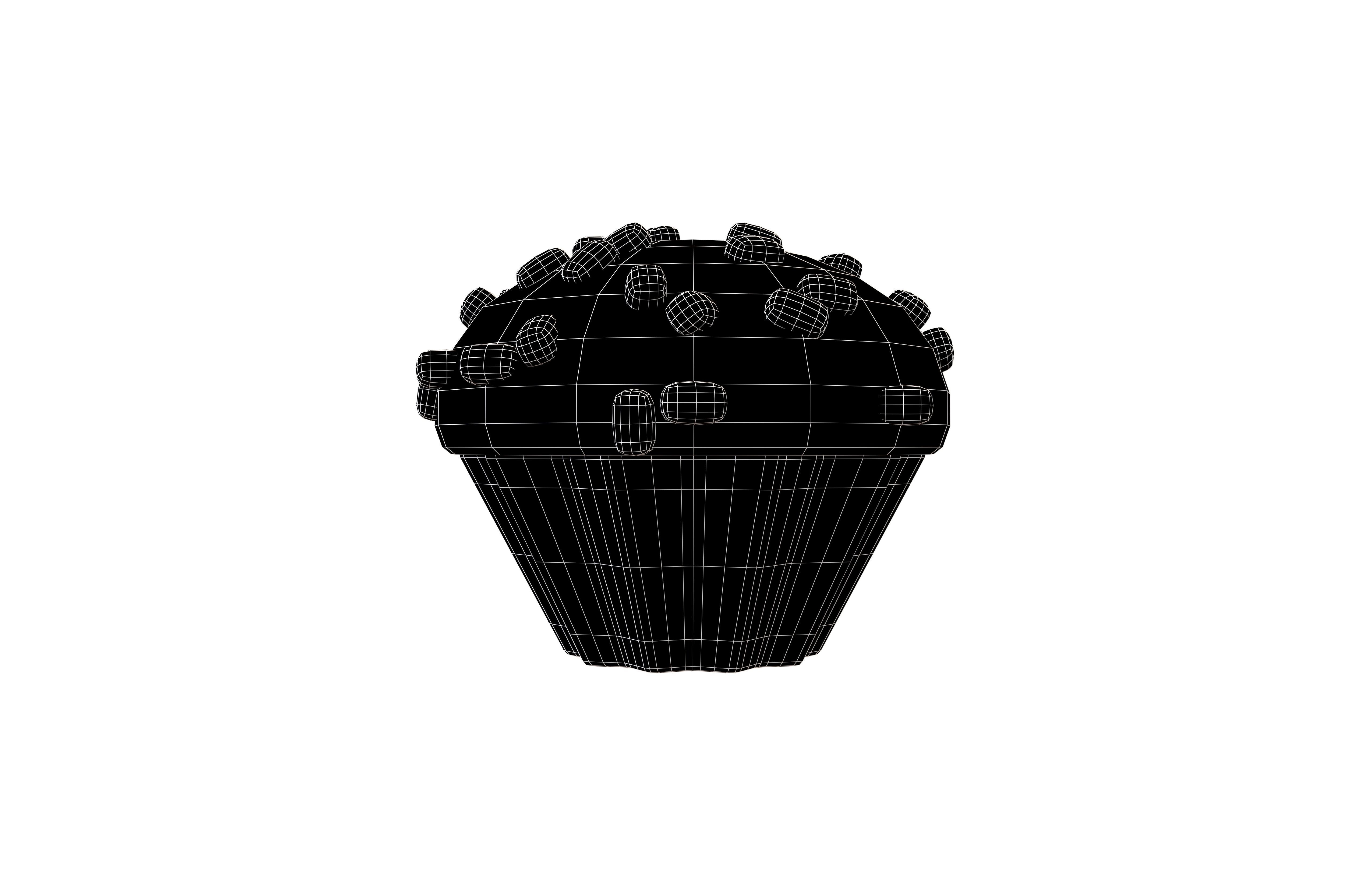 Cup Cake v1 005 Low-poly 3D model_4