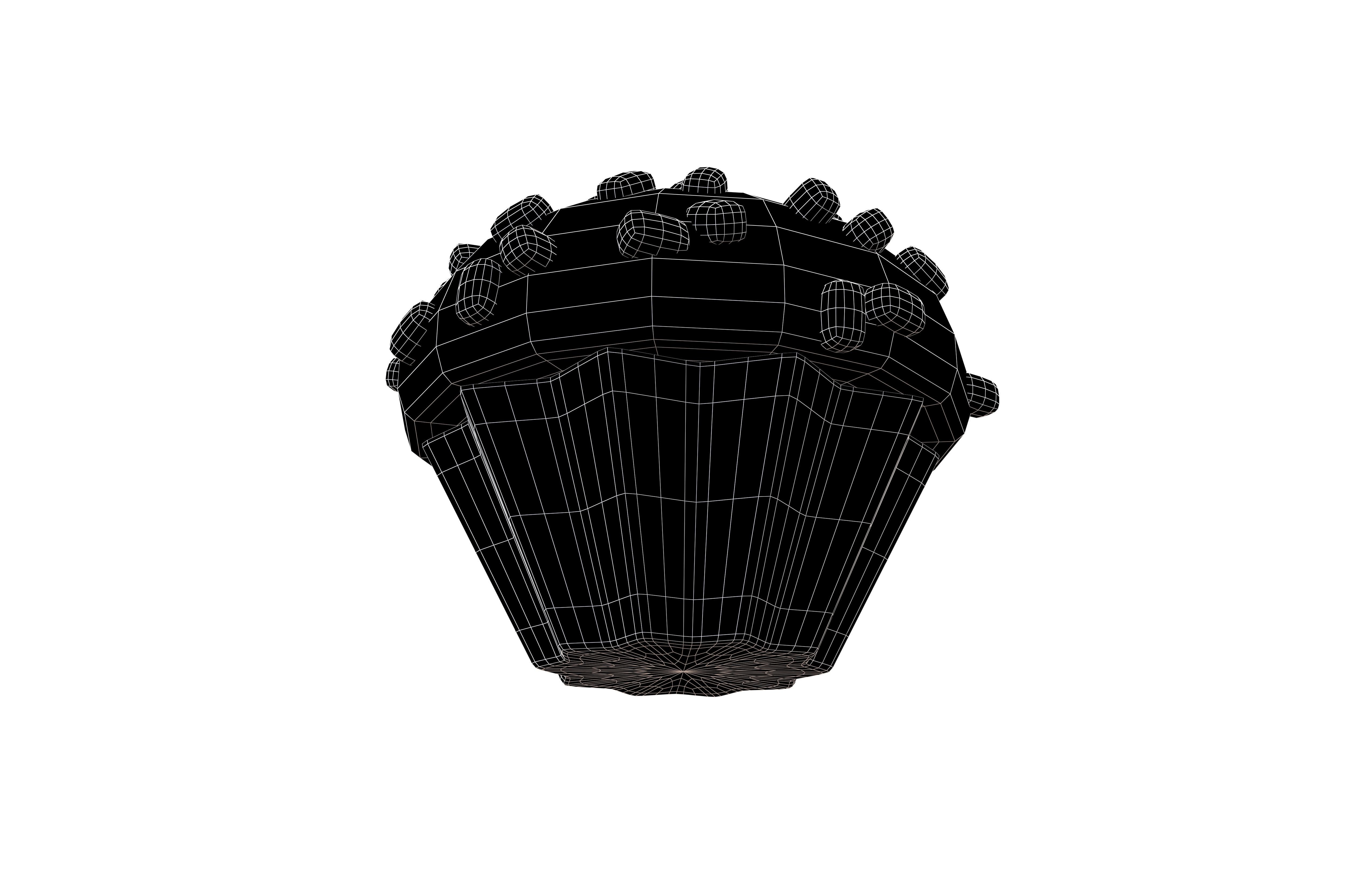 Cup Cake v1 005 Low-poly 3D model_7
