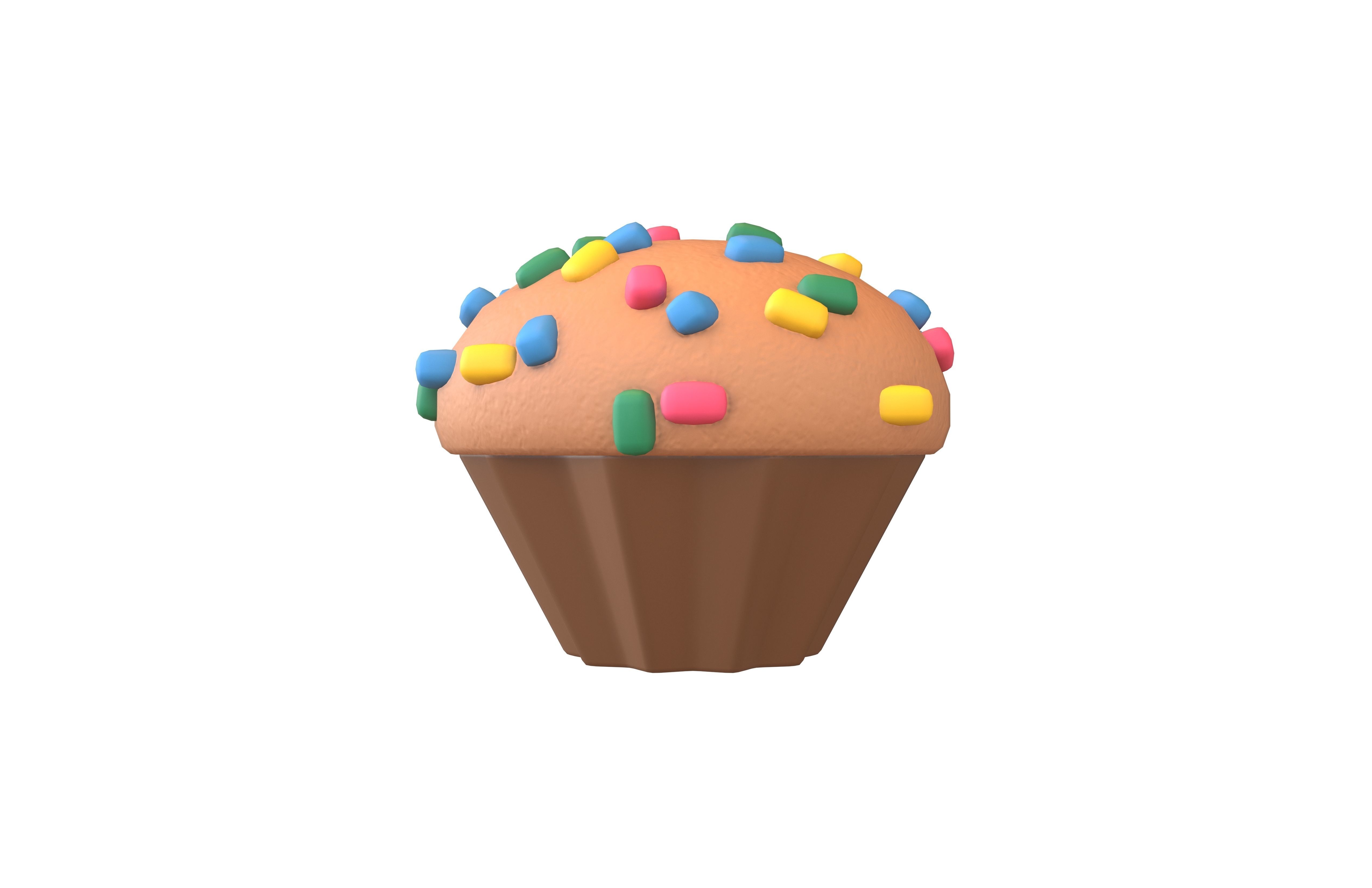 Cup Cake v1 005 Low-poly 3D model_1
