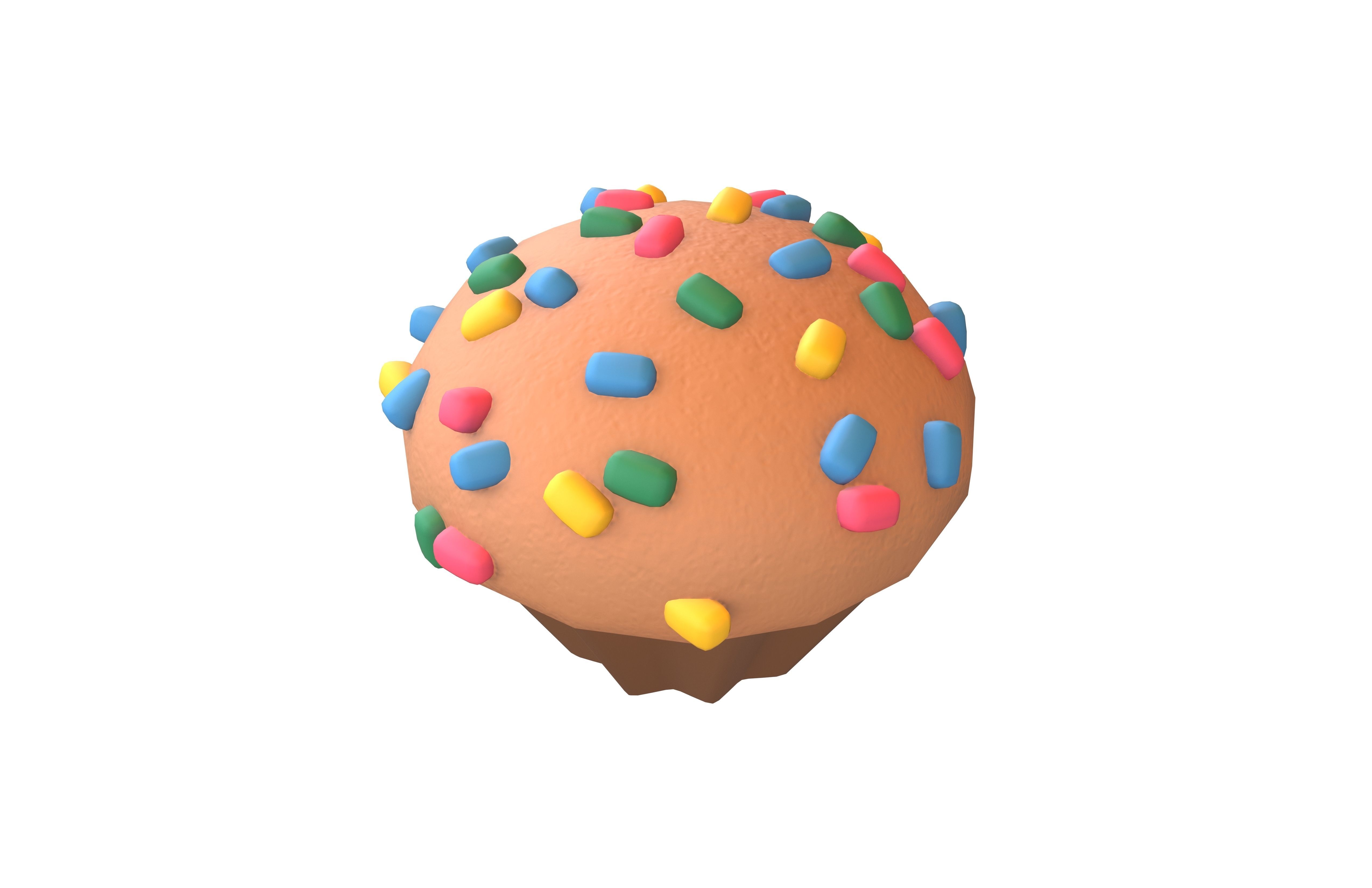 Cup Cake v1 005 Low-poly 3D model_2