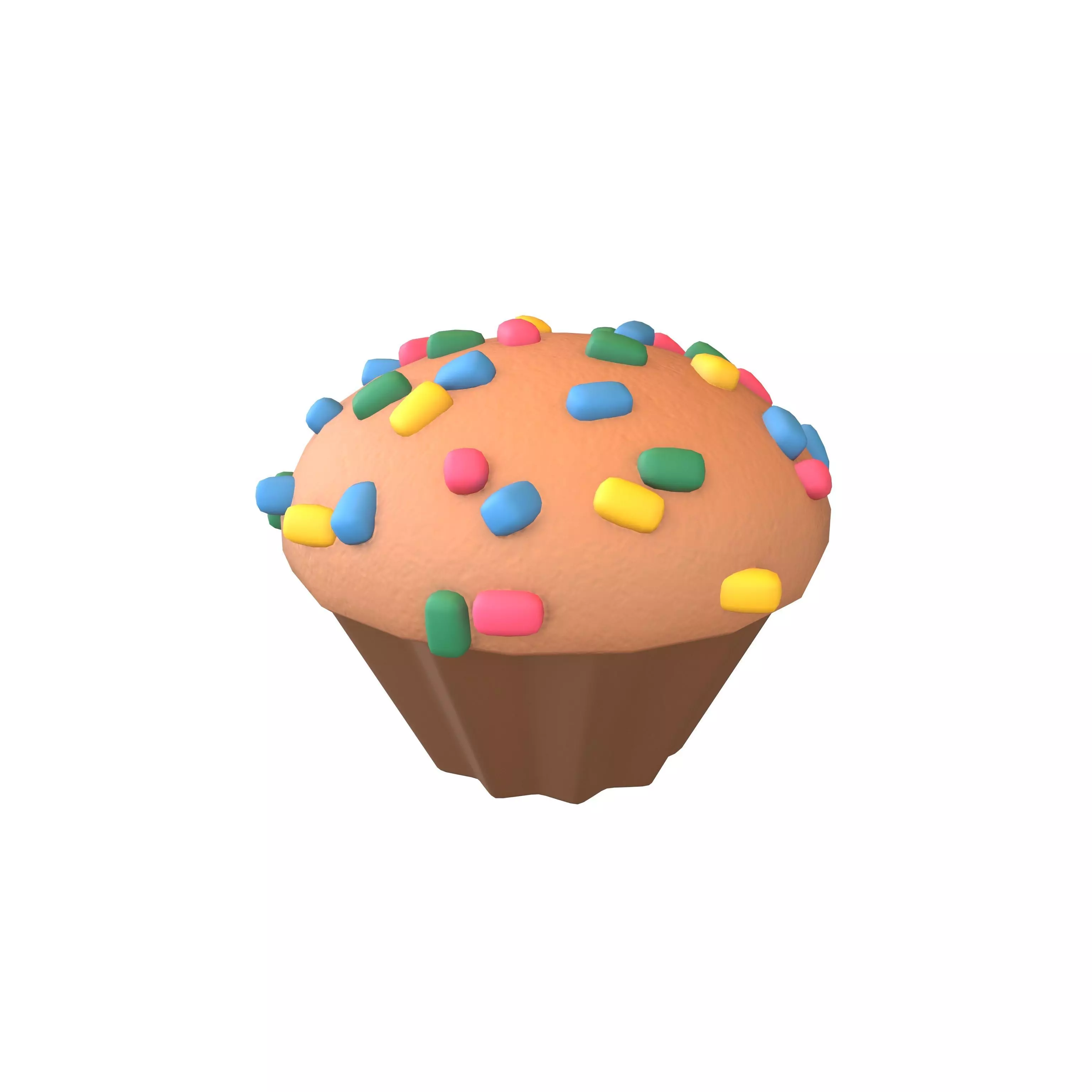 Cup Cake v1 005 Low-poly 3D model_0