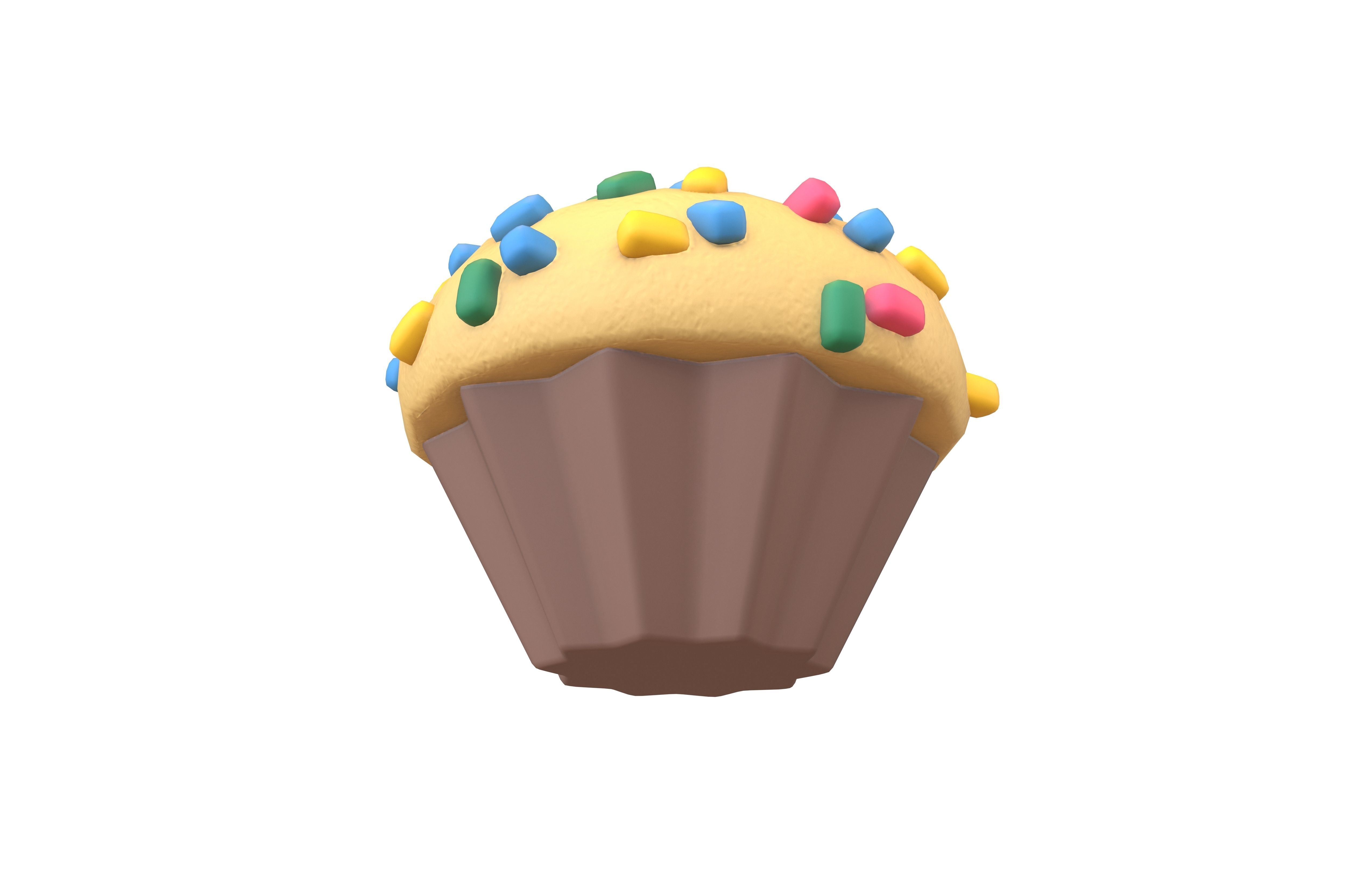 Cup Cake v1 006 Low-poly 3D model_3