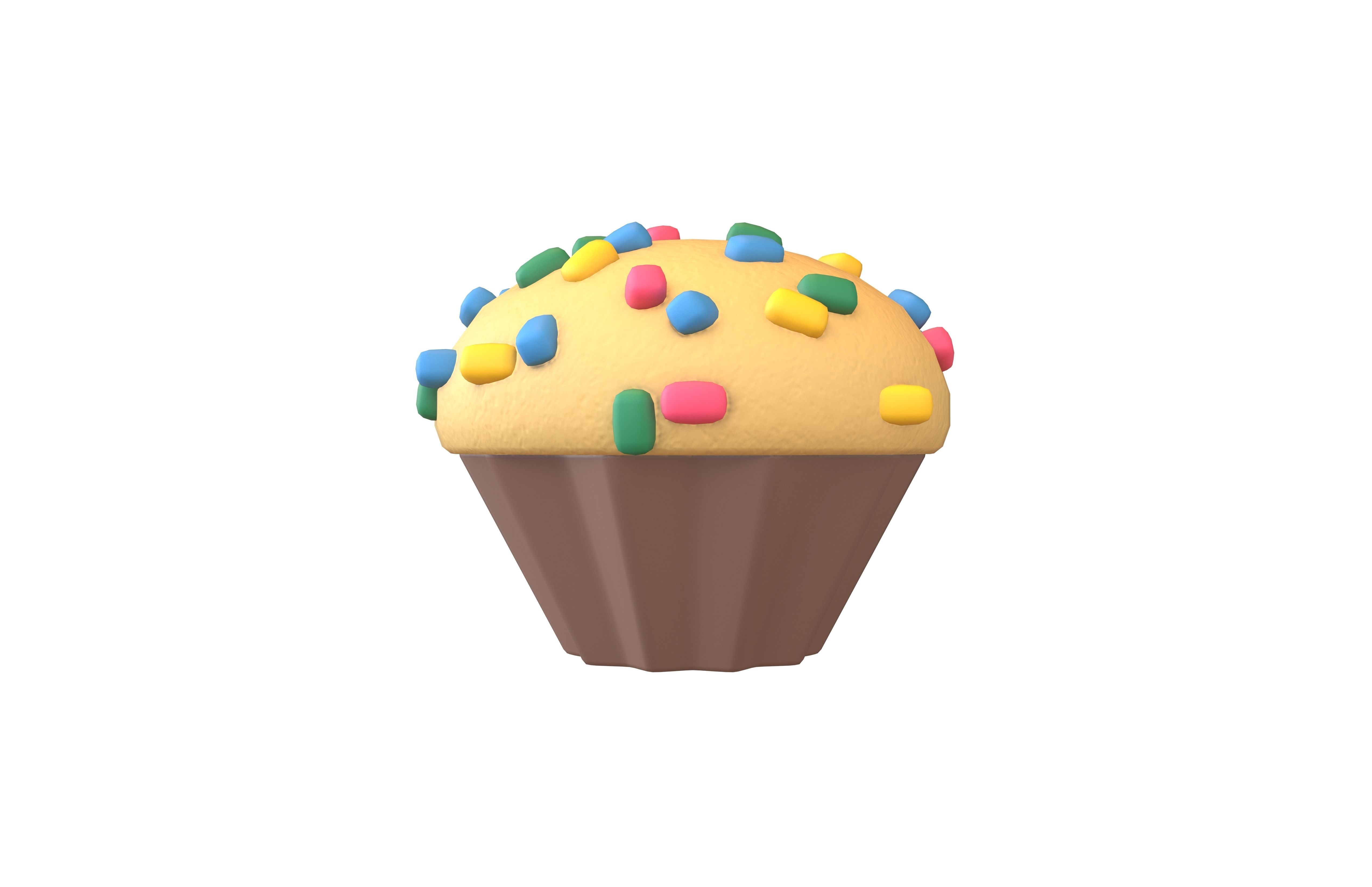 Cup Cake v1 006 Low-poly 3D model_2