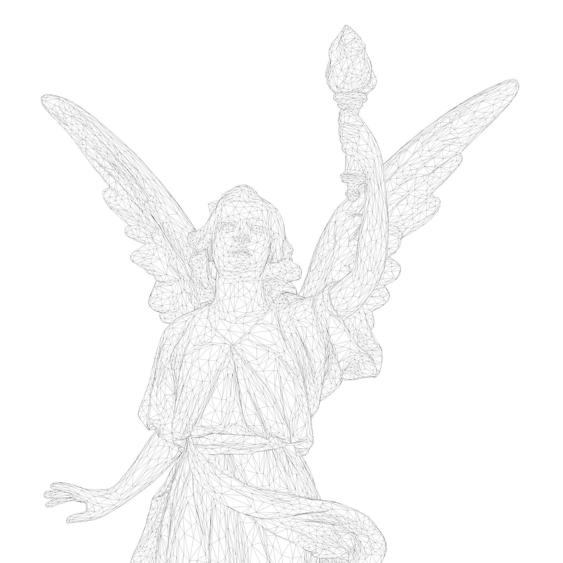 Statue of Lady Geo 3D model_13