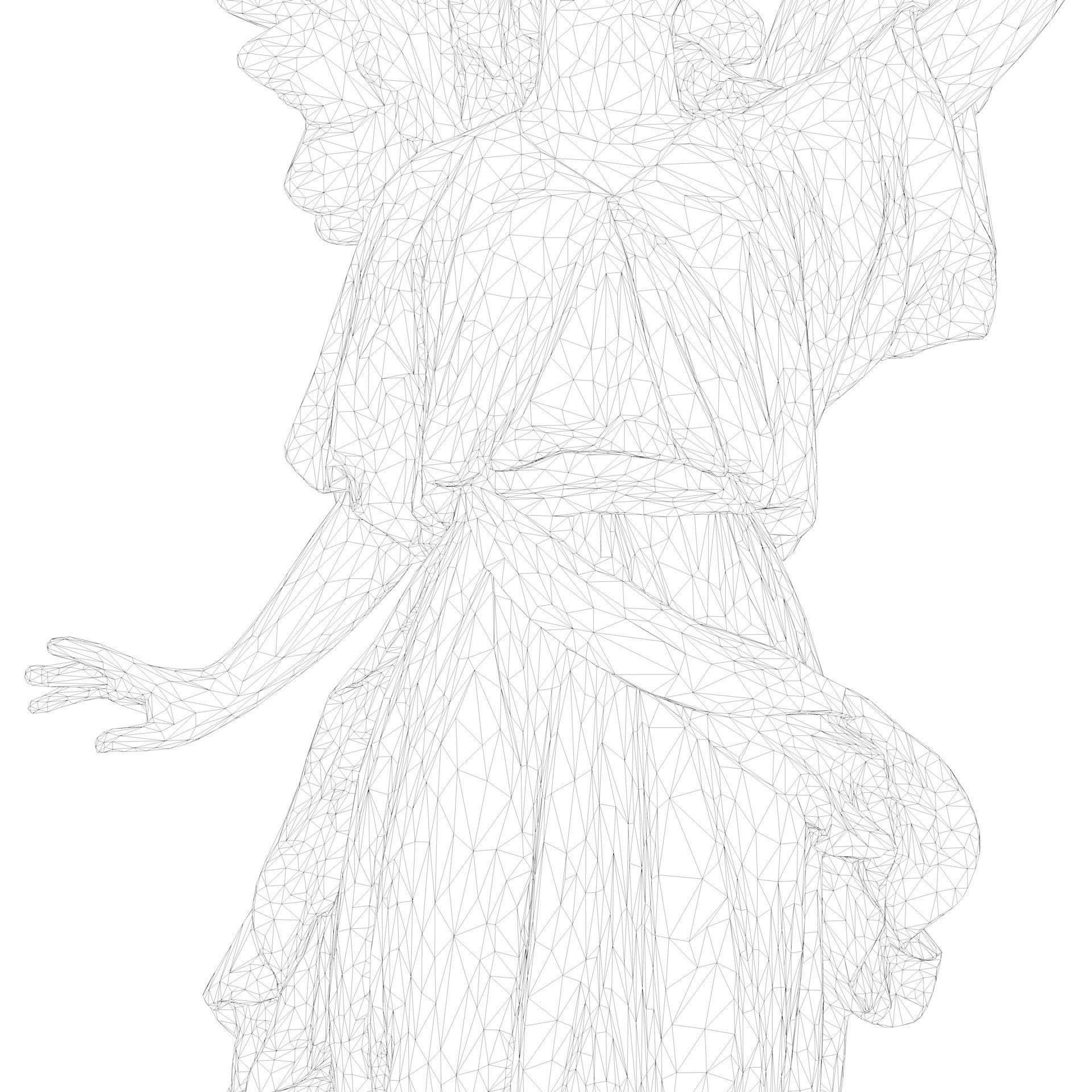 Statue of Lady Geo 3D model_17