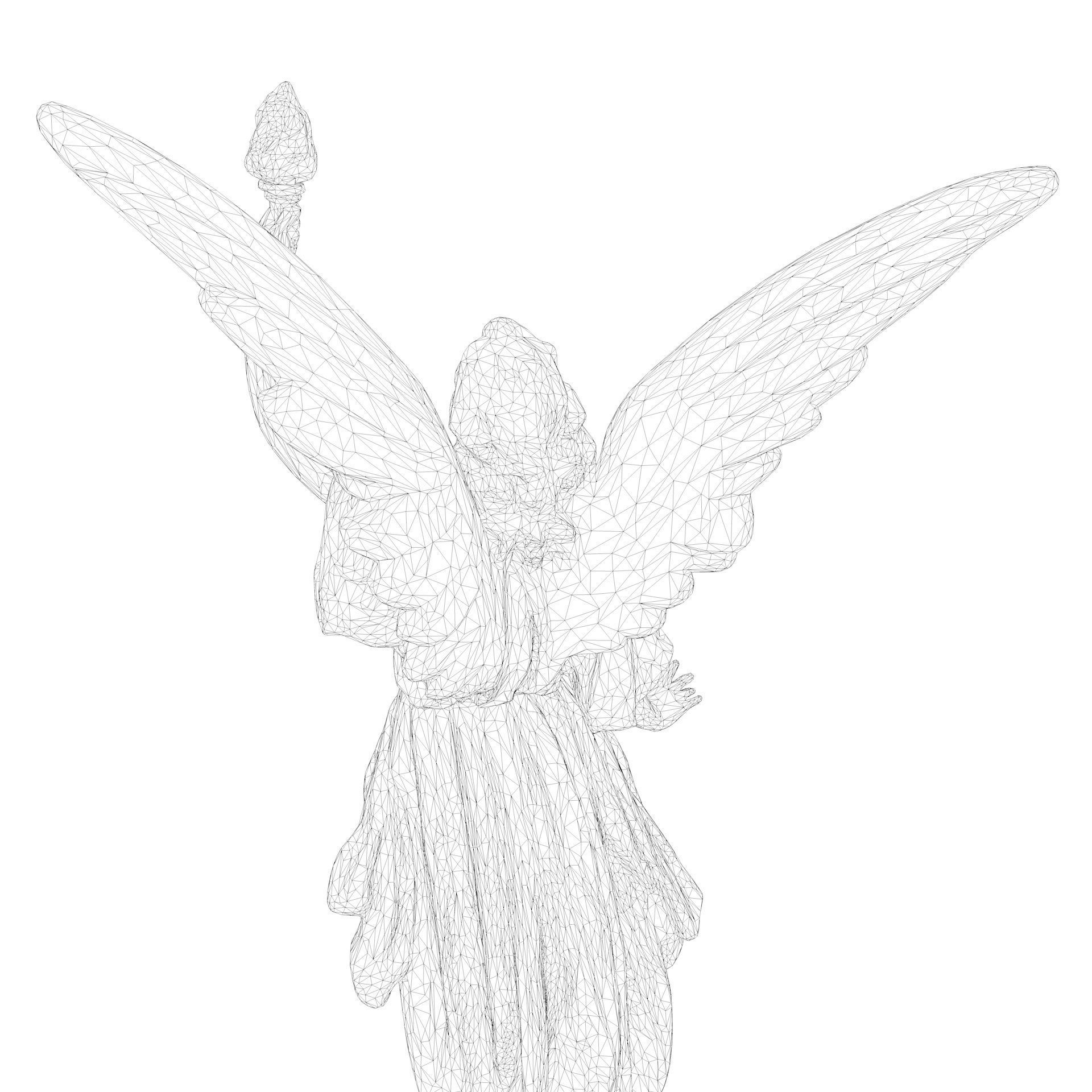 Statue of Lady Geo 3D model_16